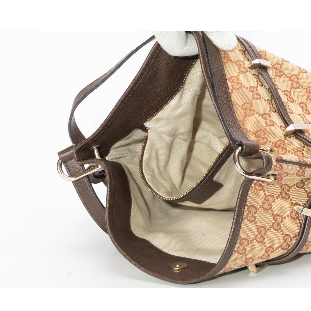 Gucci 1955 Horsebit GG-Jacquard Shoulder Bag