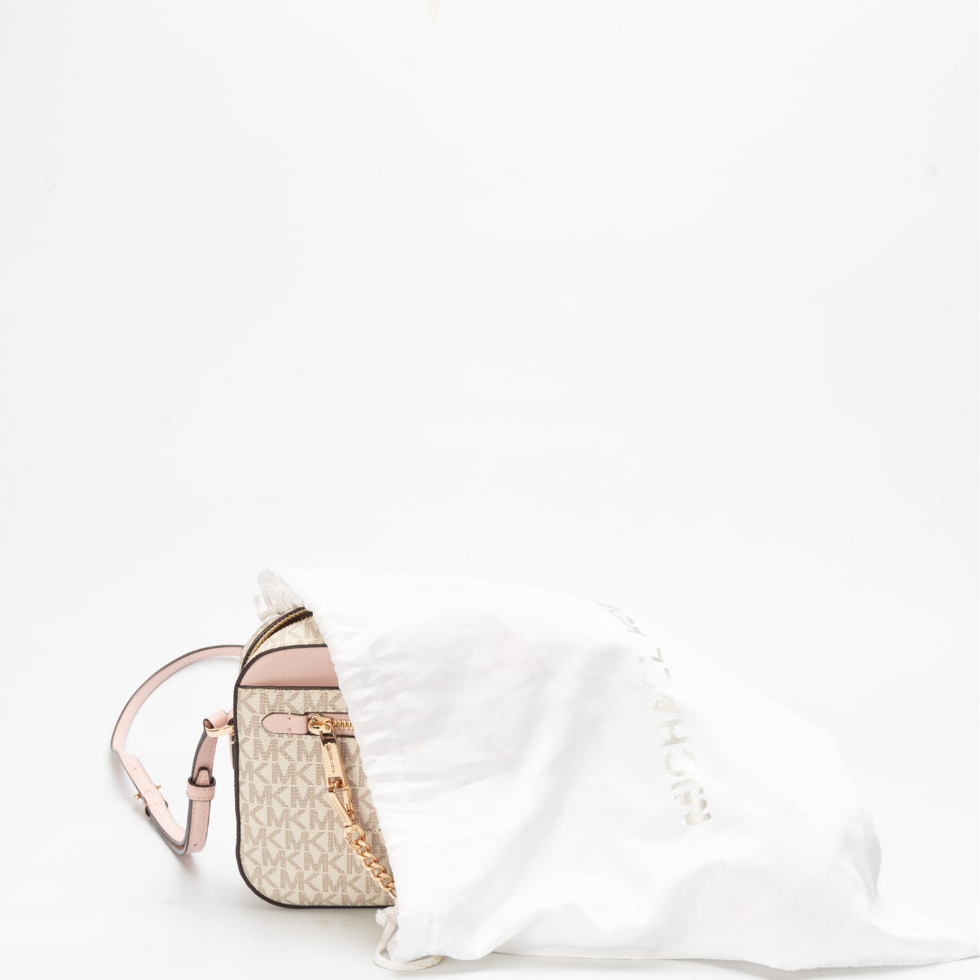 Michael Kors Jet Set Logo Vanilla Crossbody Bag