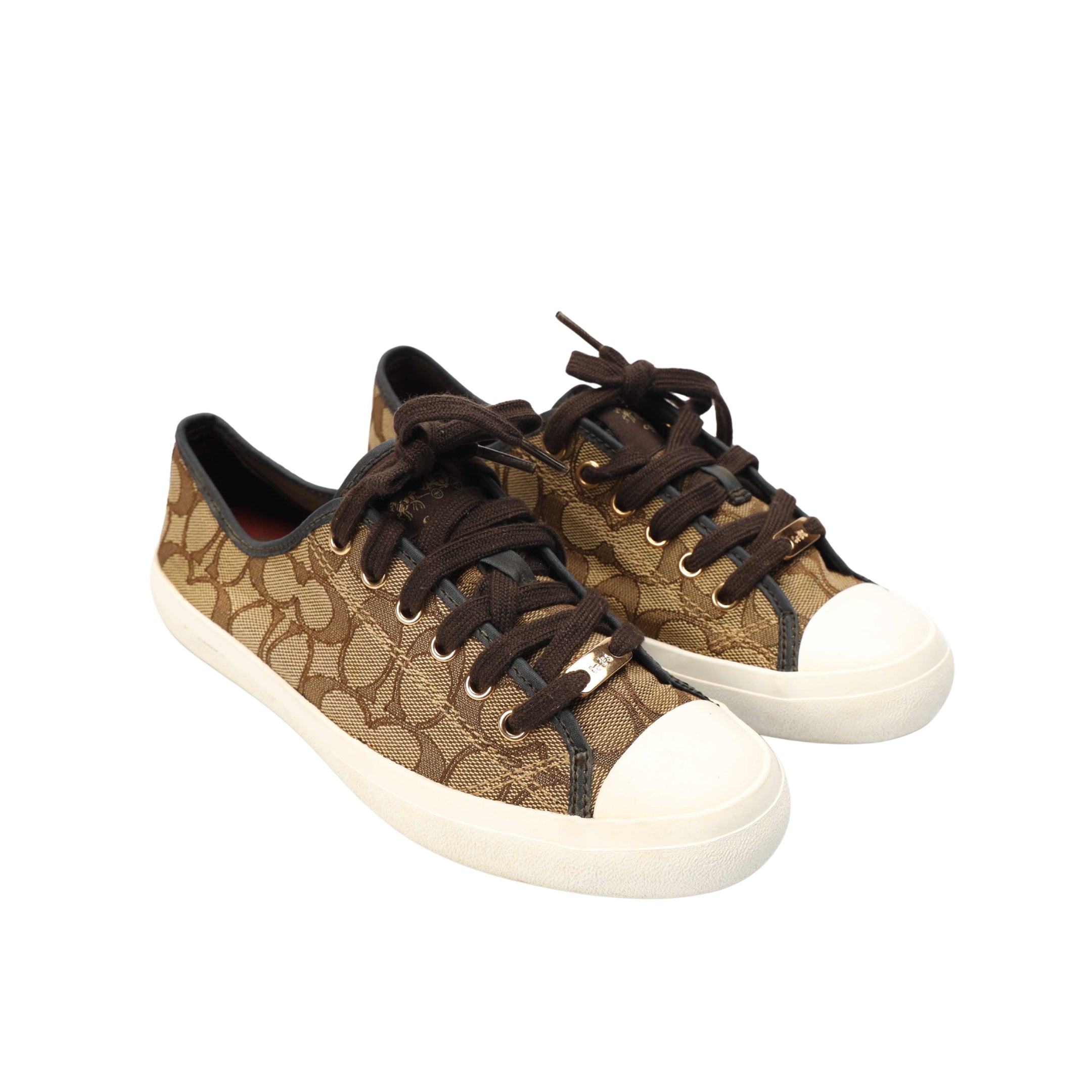 Coach Canvas Patterned Sneakers