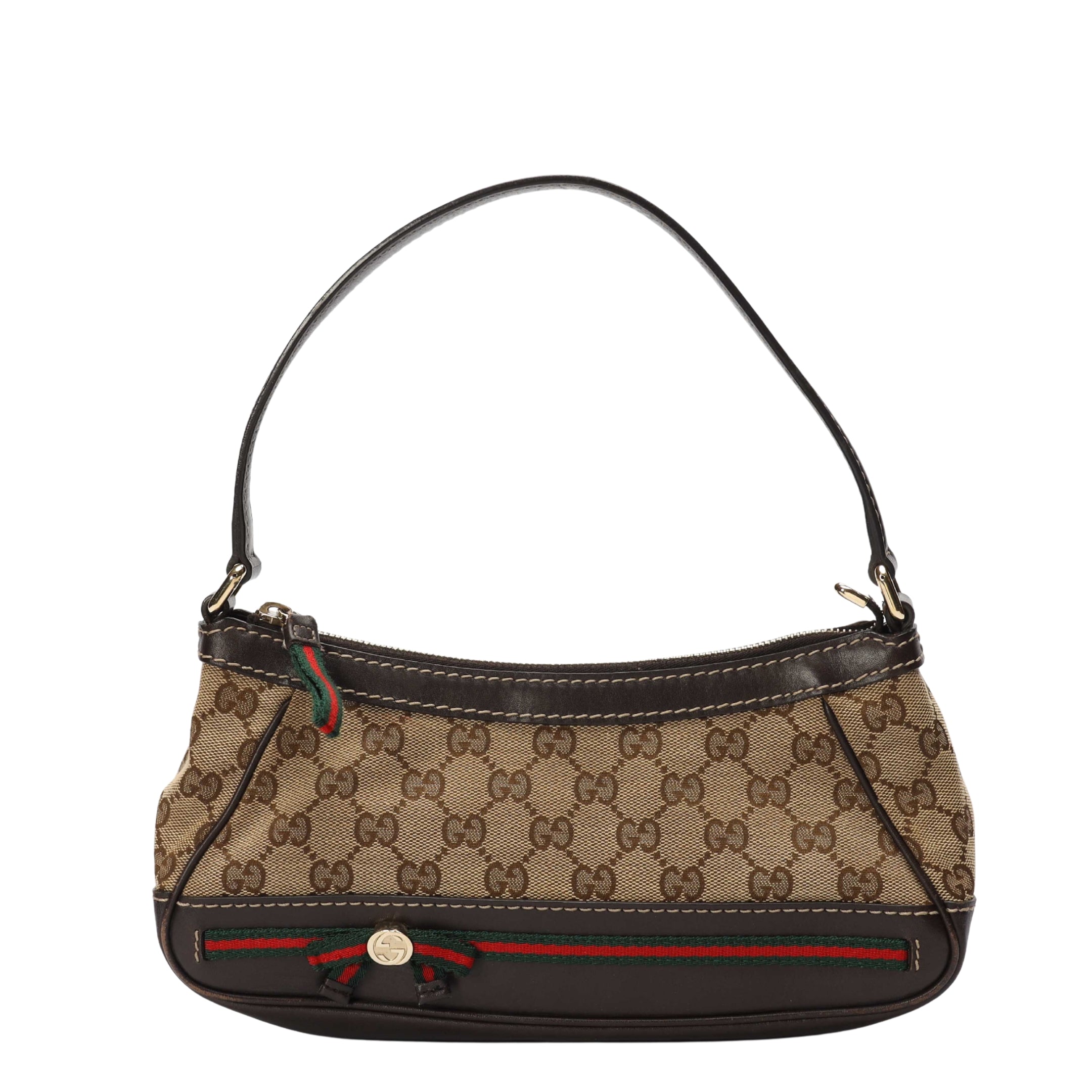 Gucci Beige GG Small Mayfair Bow Shoulder Bag