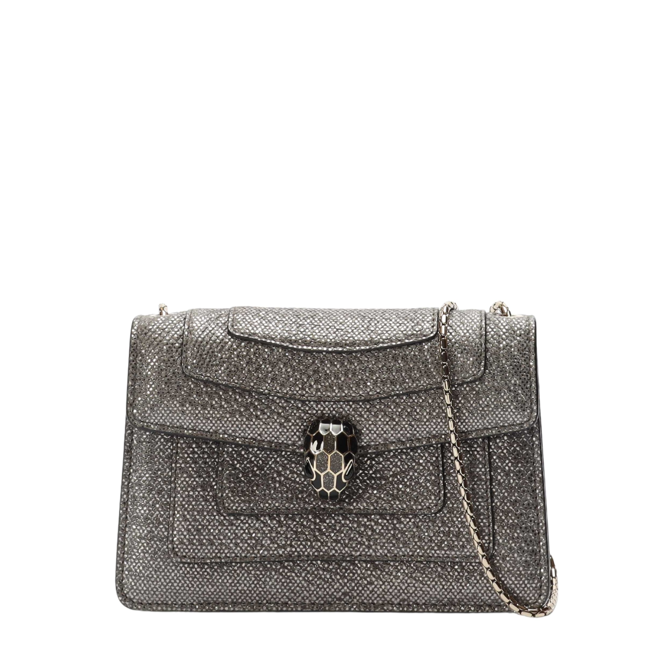 Bvlgari Serpenti Forever Grey Crossbody Mini Bag