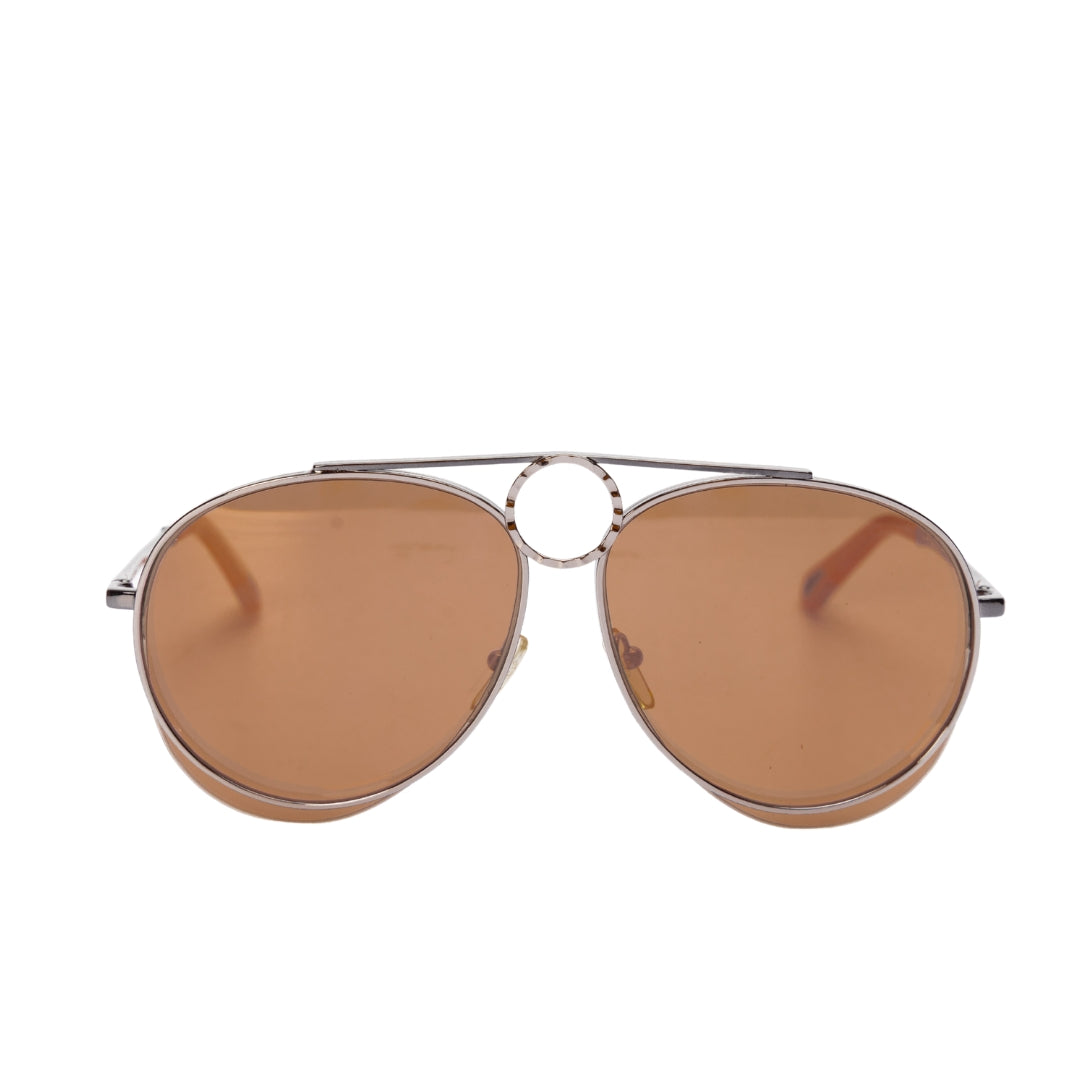Chloe Metal Mirrored Romie Aviator Sunglasses