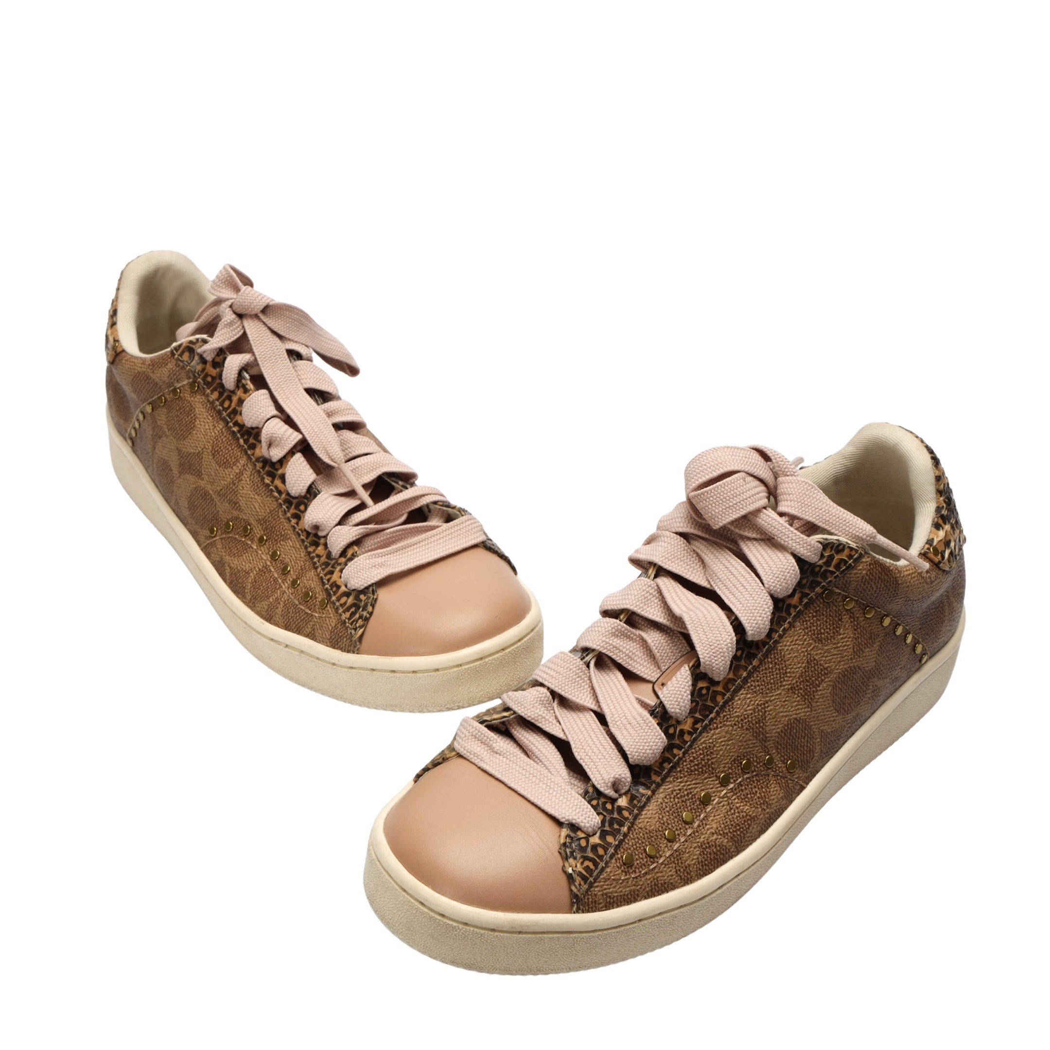 Coach Monogram Low Top Lace-Up Sneakers