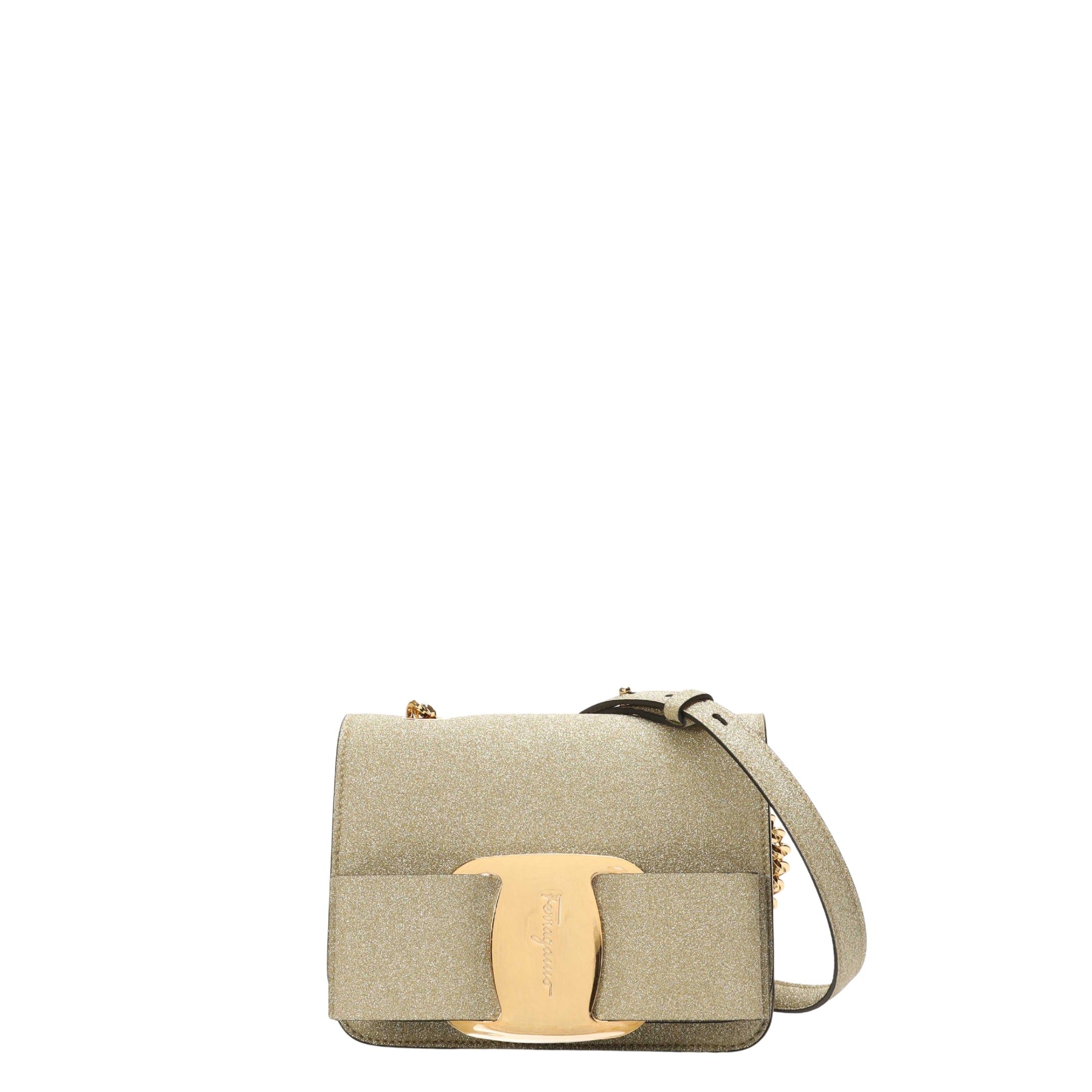 Salvatore Ferragamo Glitter Mini Vara Bow Crossbody Bag