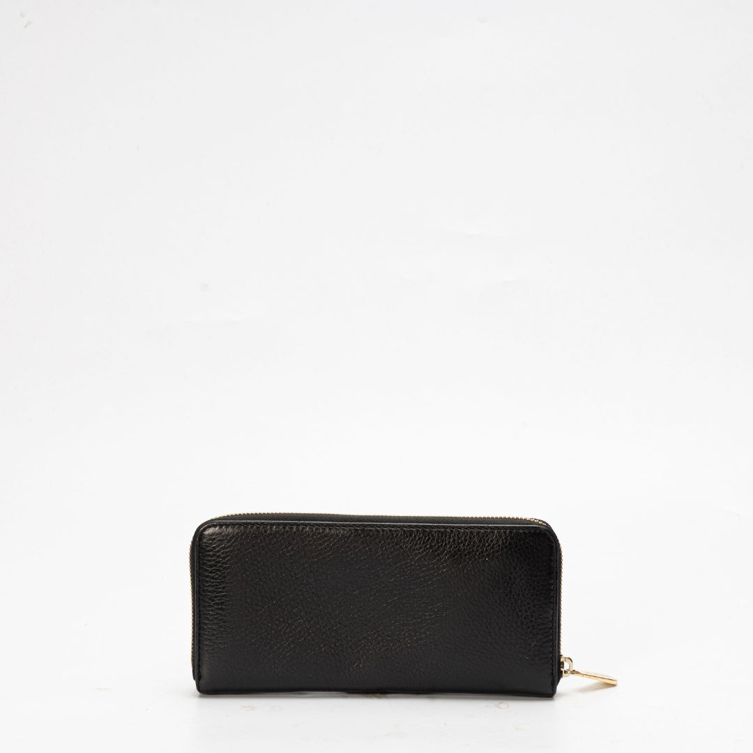 Michael Kors Black Zip Around Continental Wallet