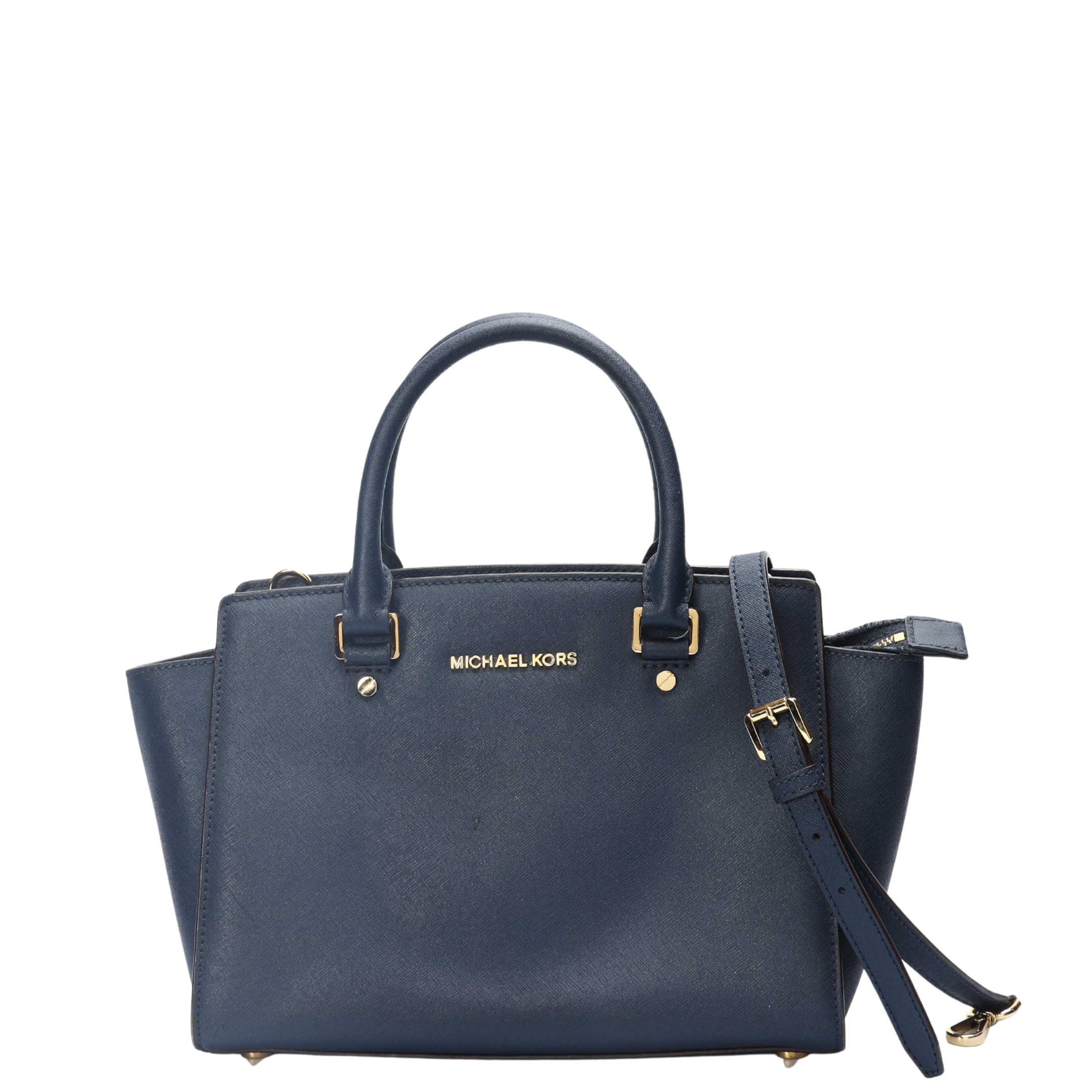 Michael Kors Selma Blue Satchel