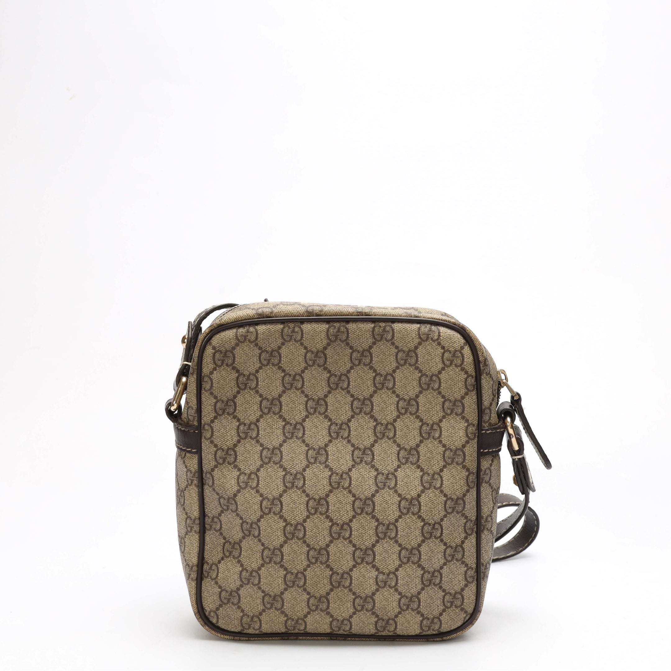 Gucci Beige GG Supreme Flat Messenger Bag
