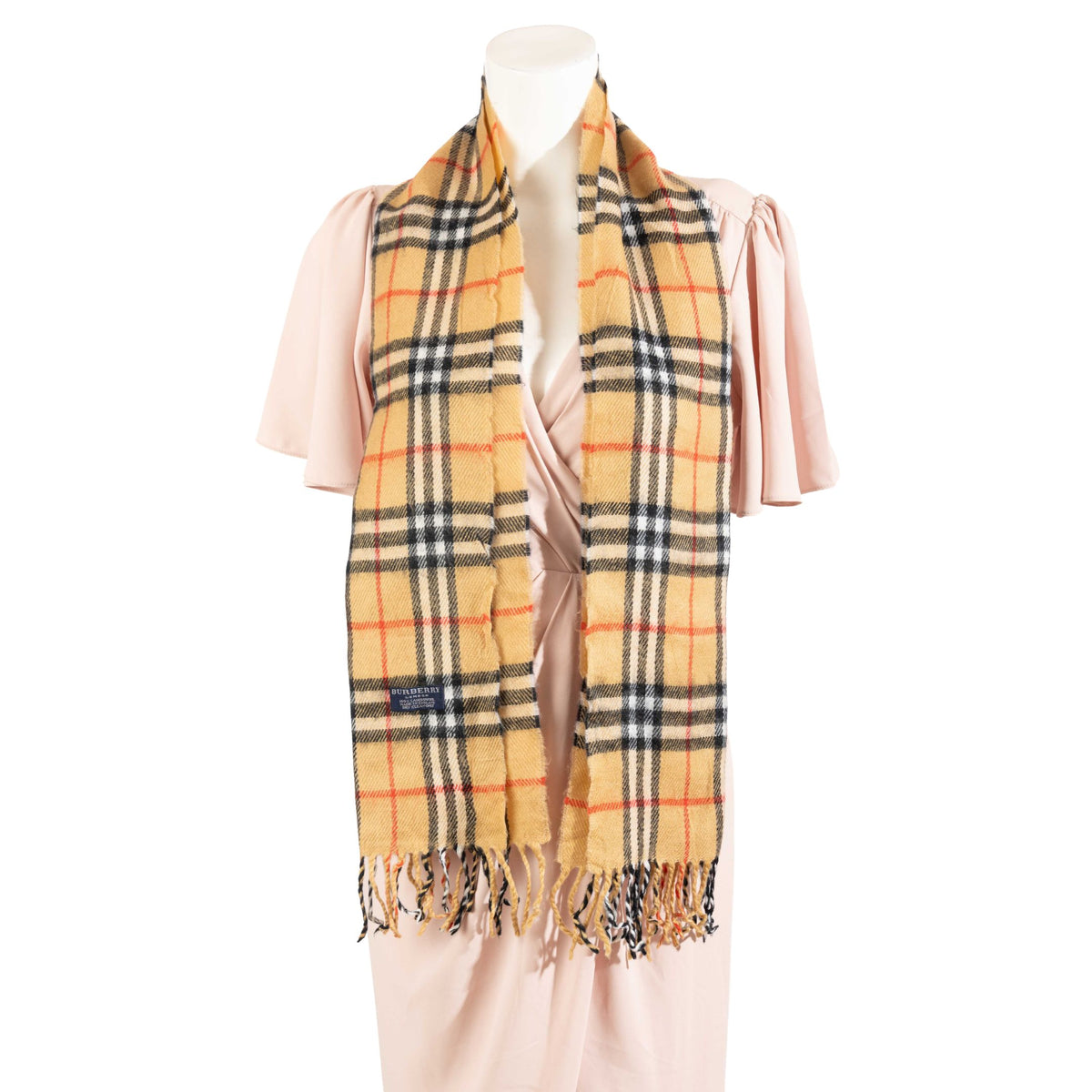Burberry Classic Check Cashmere Beige Scarf