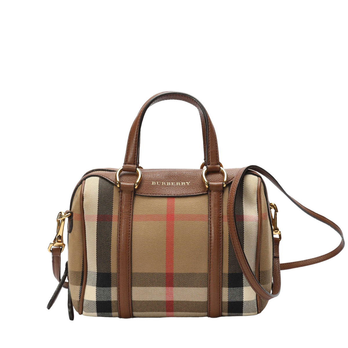 Burberry House Check Top Handle Satchel