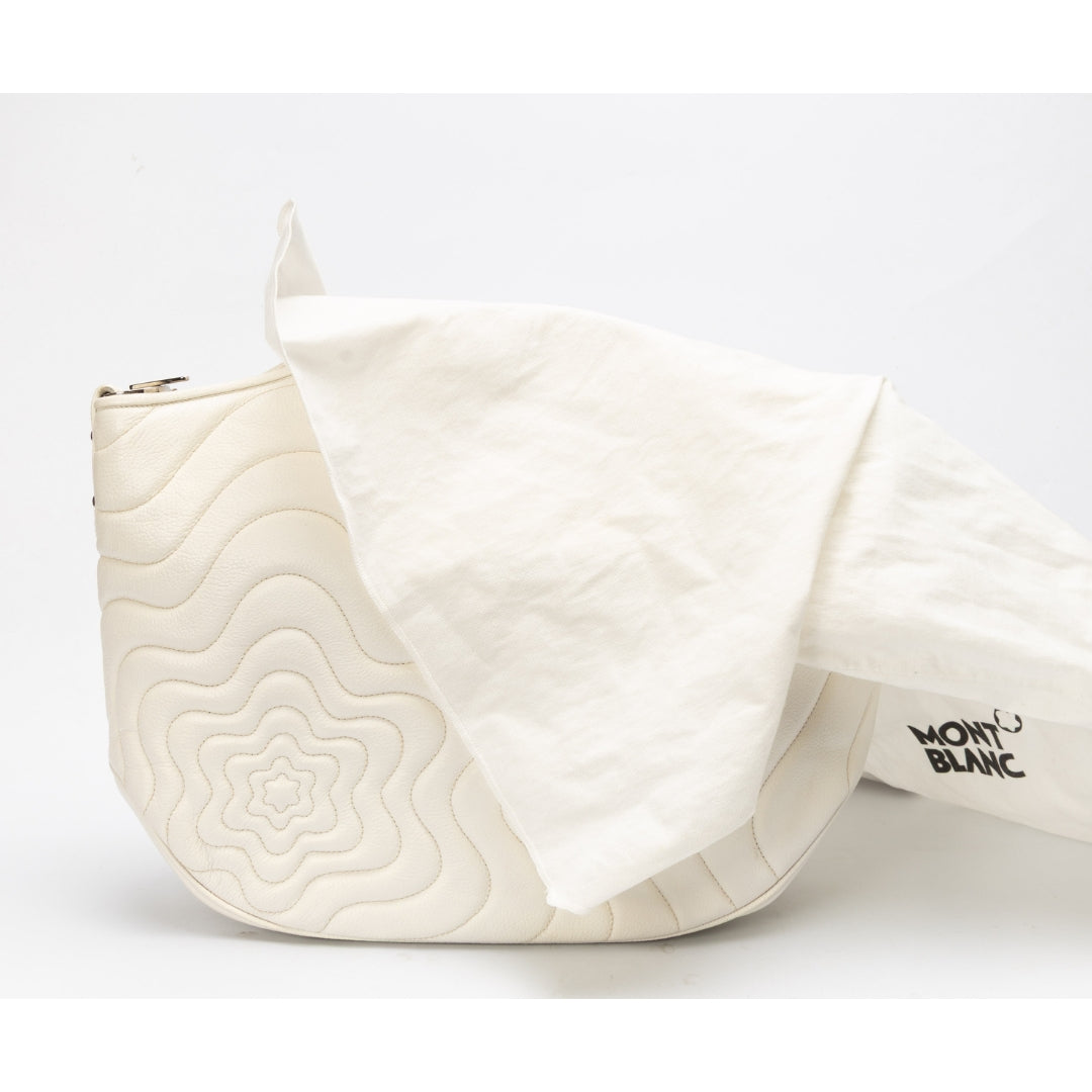 Mont Blanc White Starisma Alcina Hobo Bag