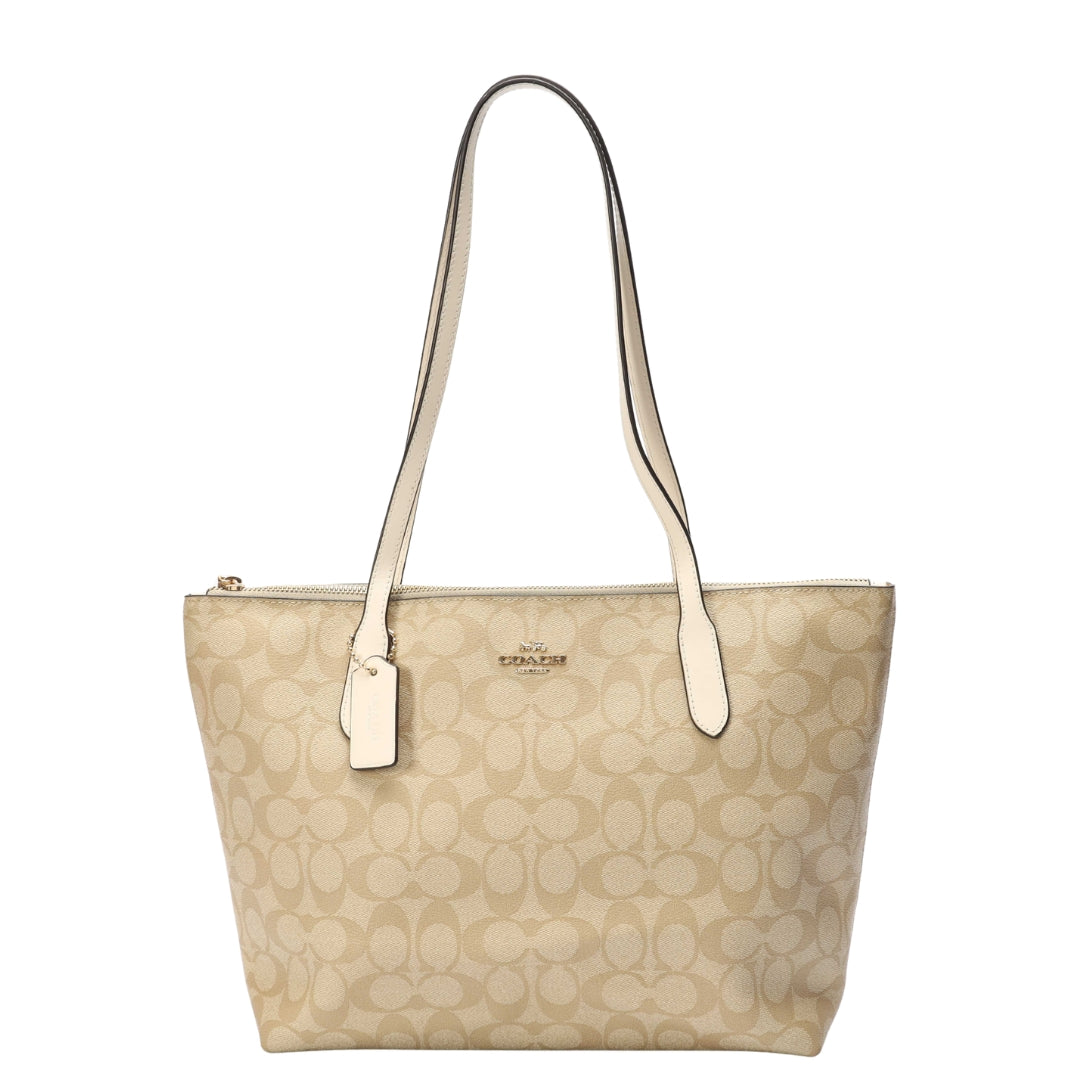 Coach Signature Beige City Tote