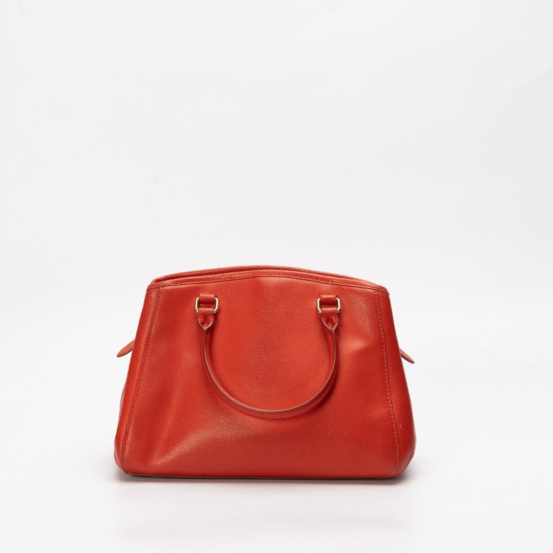 Coach Red Leather Margot Carryall Satchel