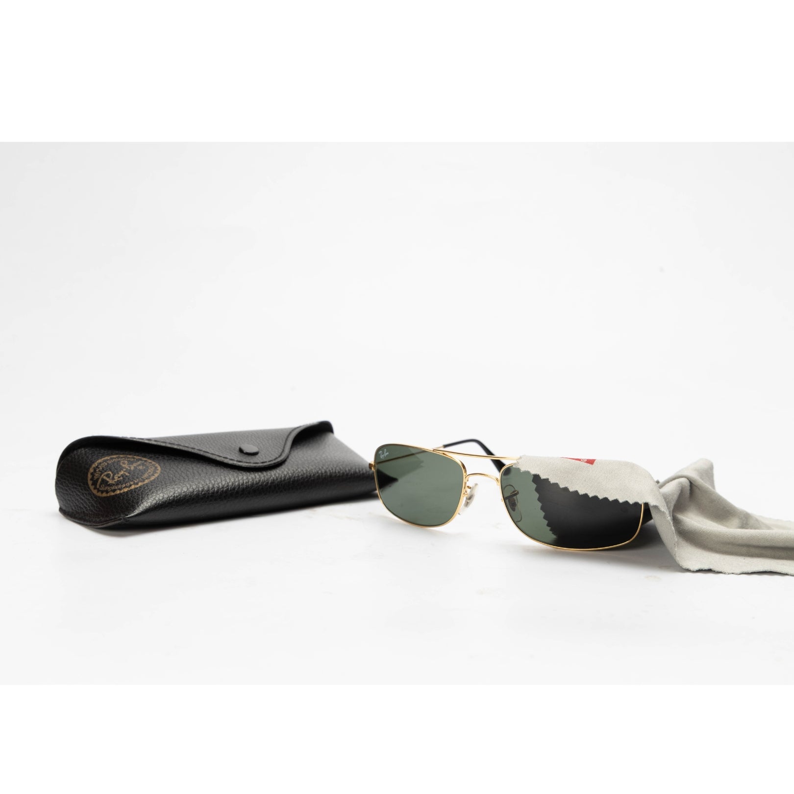 Ray Ban Green Rectangular Frame Sunglasses