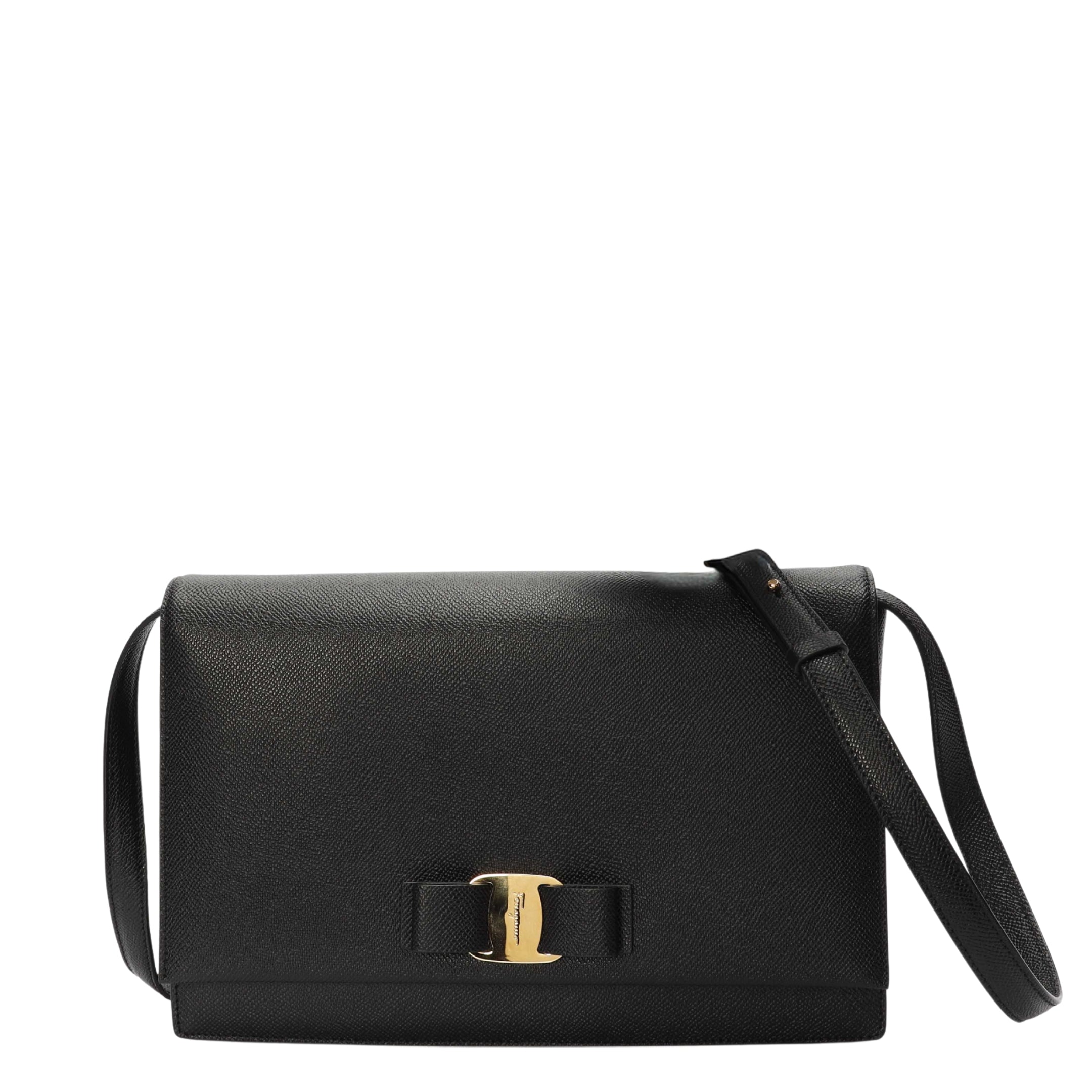 Salvatore Ferragamo Vara Bow Black Cross Body Bag