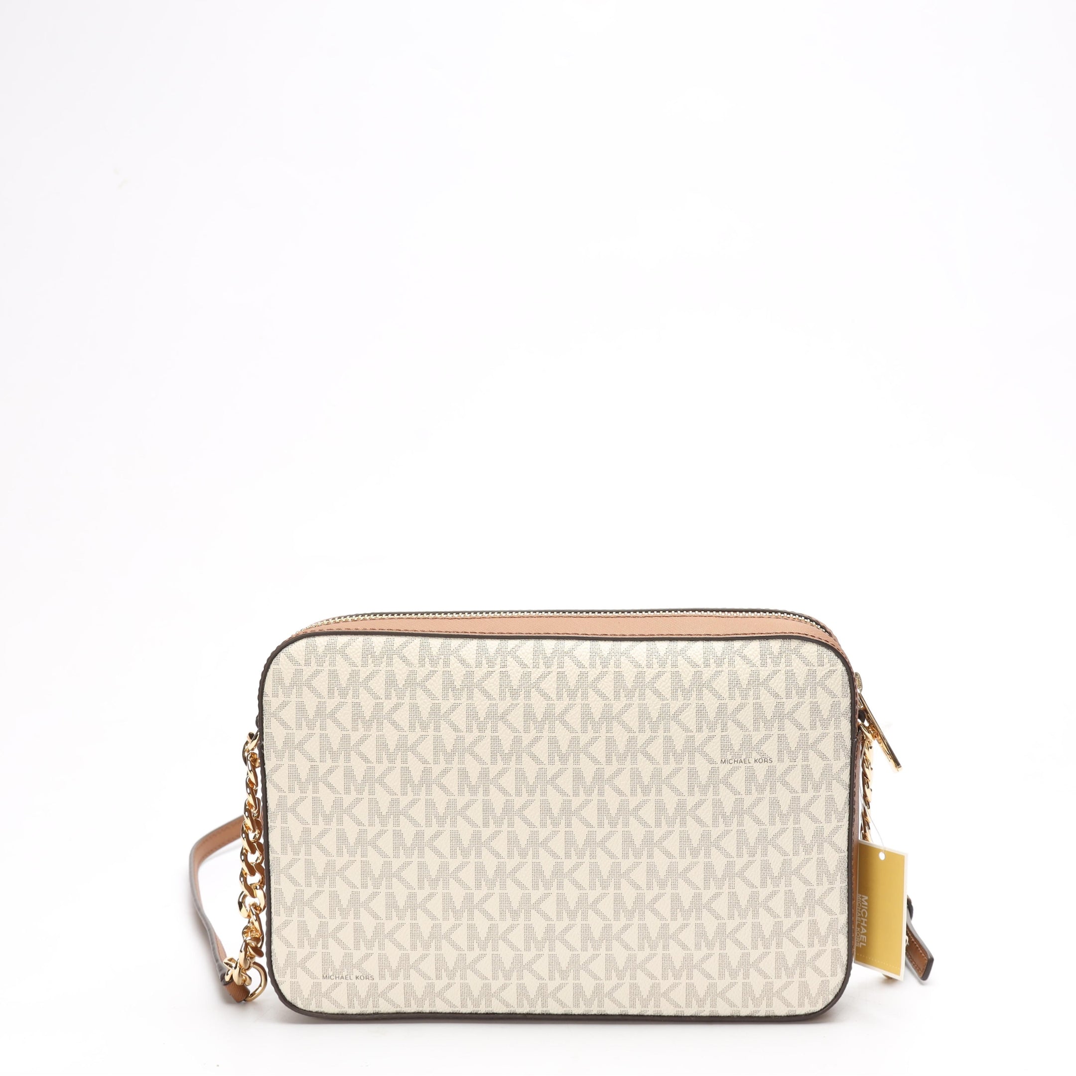 Michael Kors Vanilla Jet Set Logo Crossbody Bag