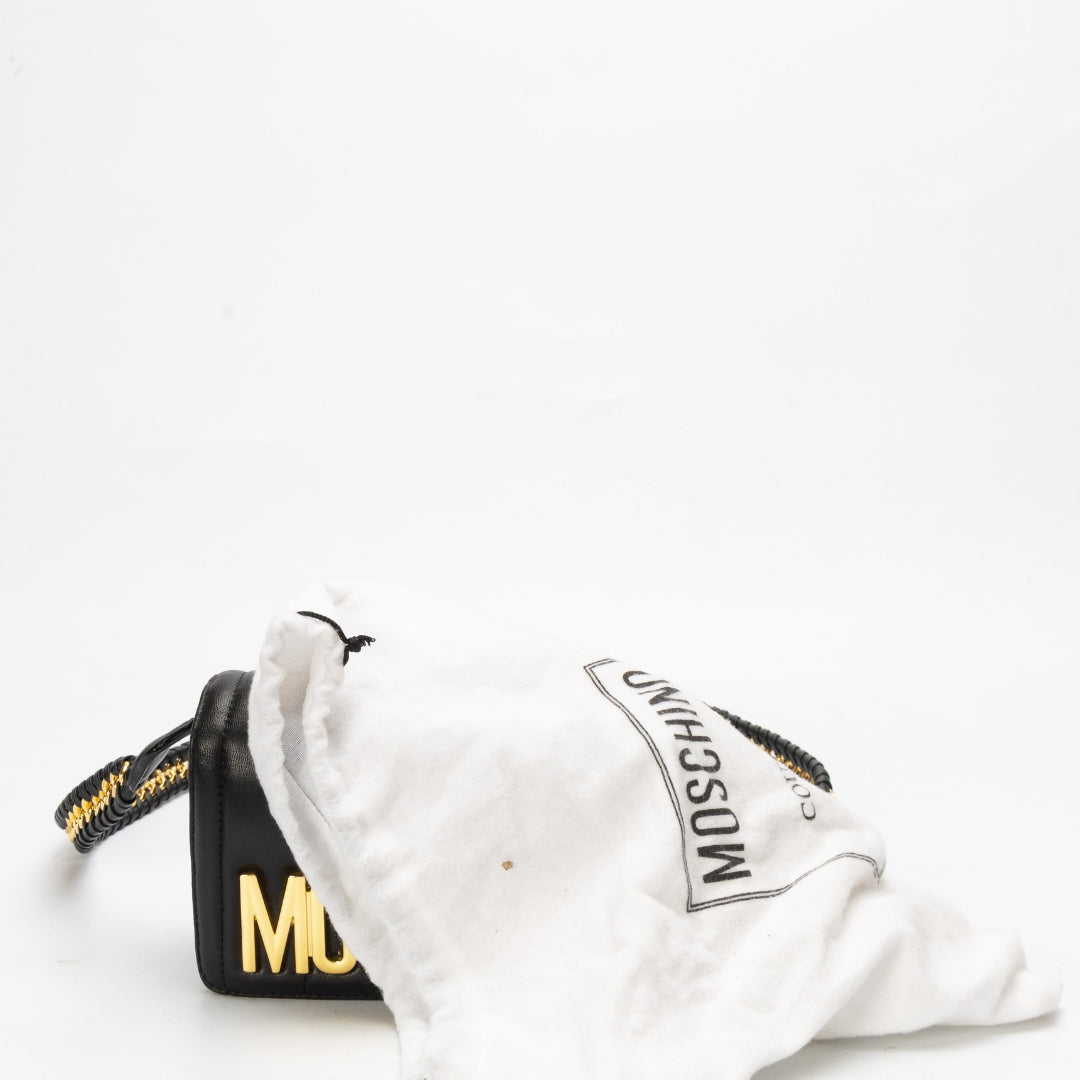 Moschino Black Skeleton Crossbody Bag