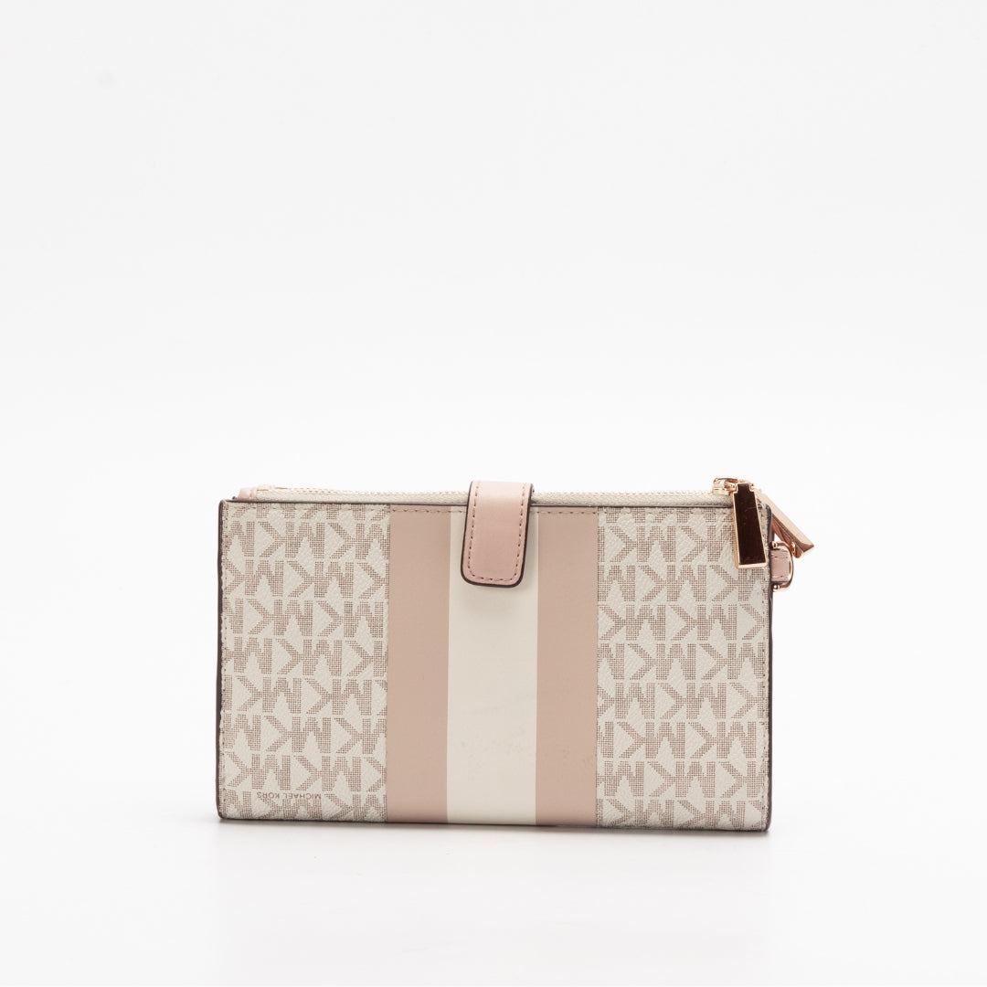 Michael Kors Signature Jet Set Medium Double Zip Wallet