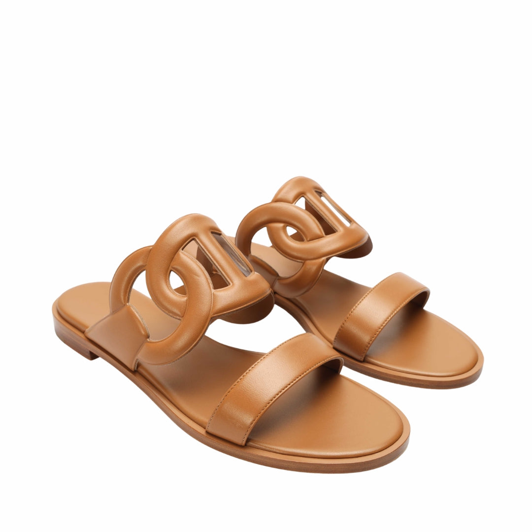 Hermès Brown Lagune Leather Slide Sandals Lagune sandal | Hermès Canada main image 3