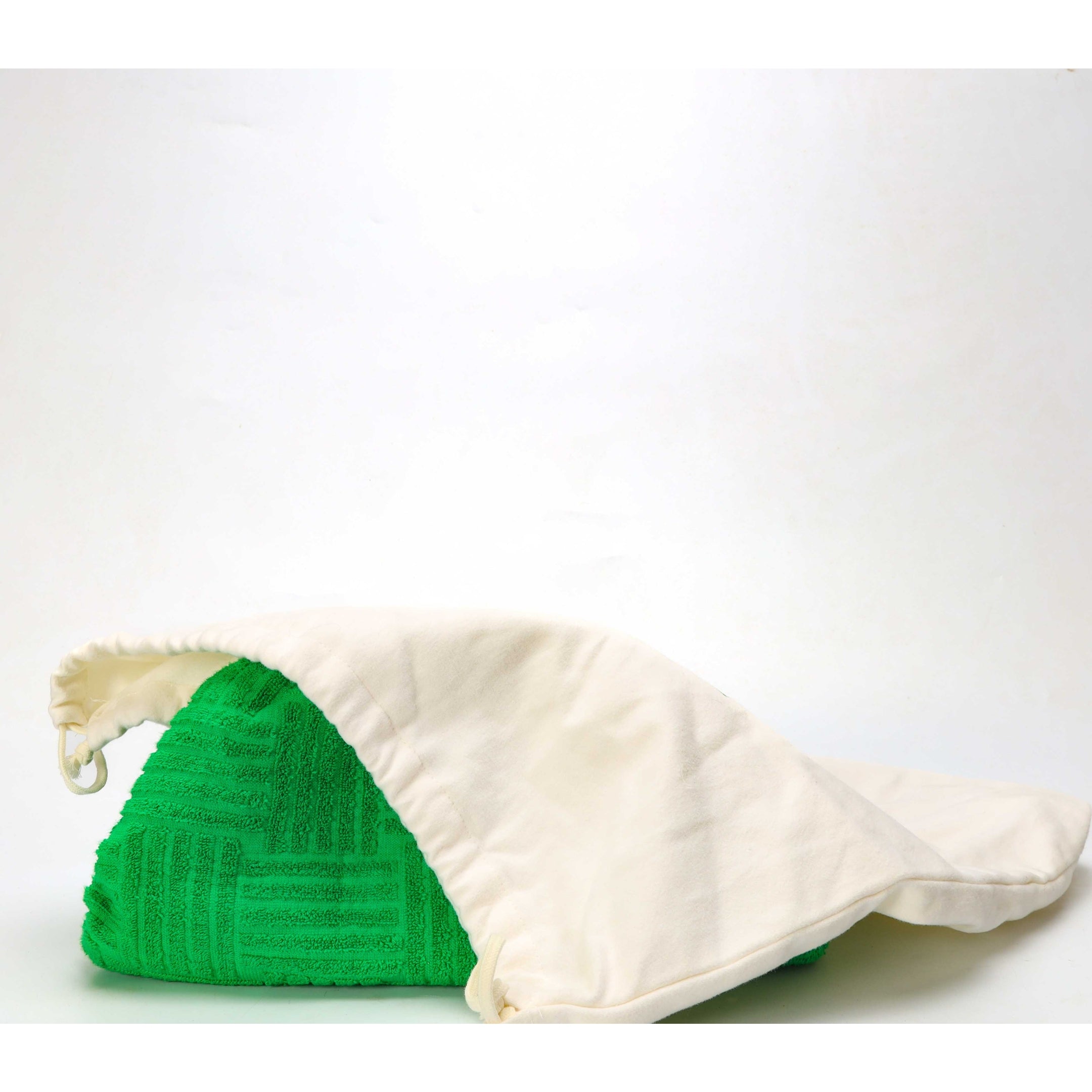 Bottega Veneta Green Cotton The Pouch Clutch