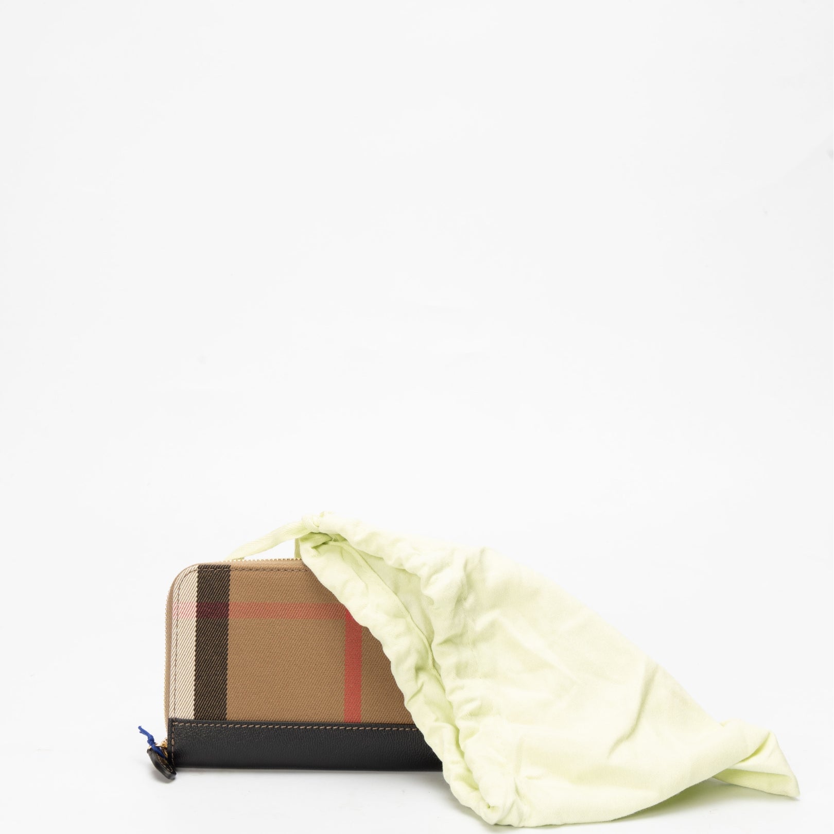 Burberry House Check Canvas Zip-Around Wallet