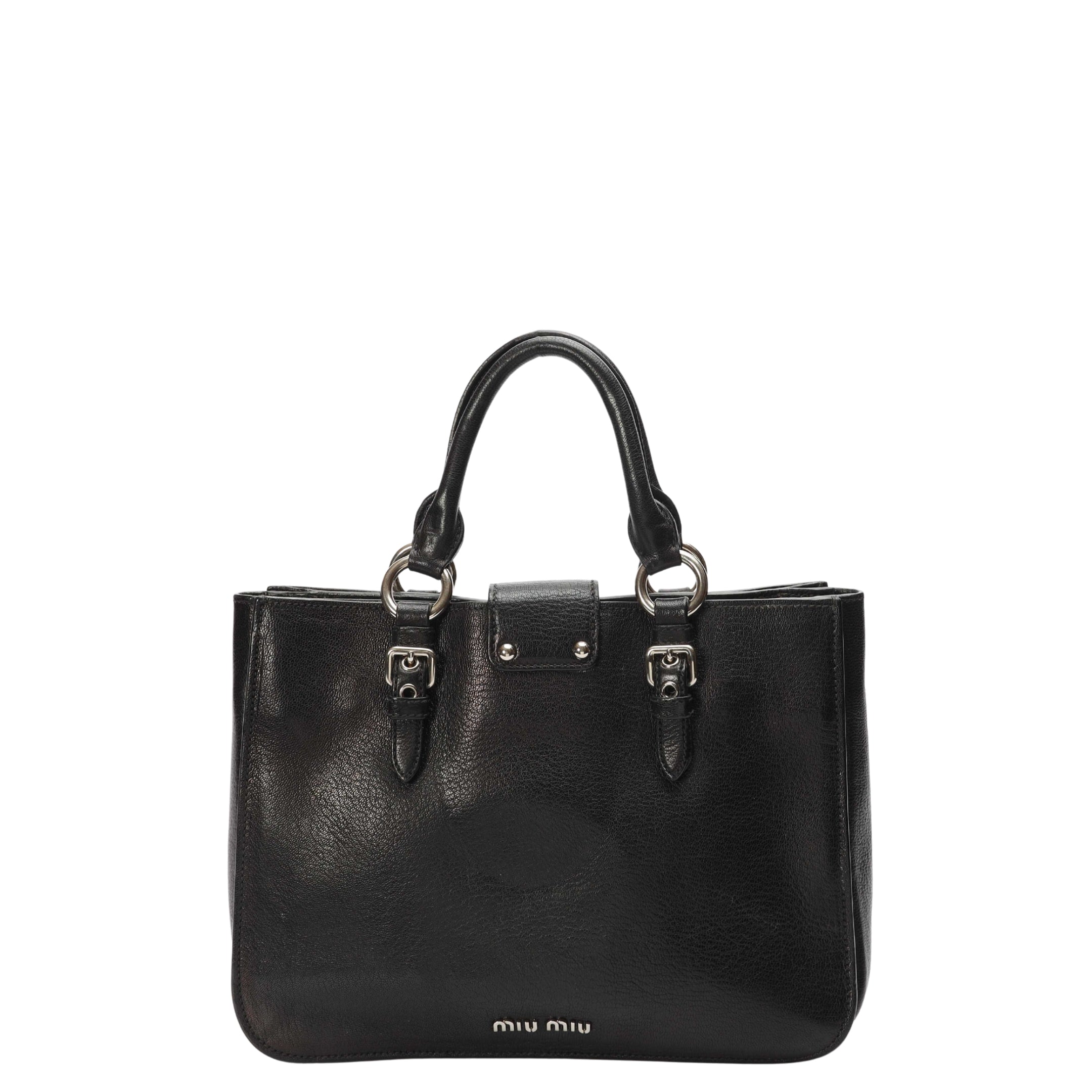 Miu Miu Black Madras Tote