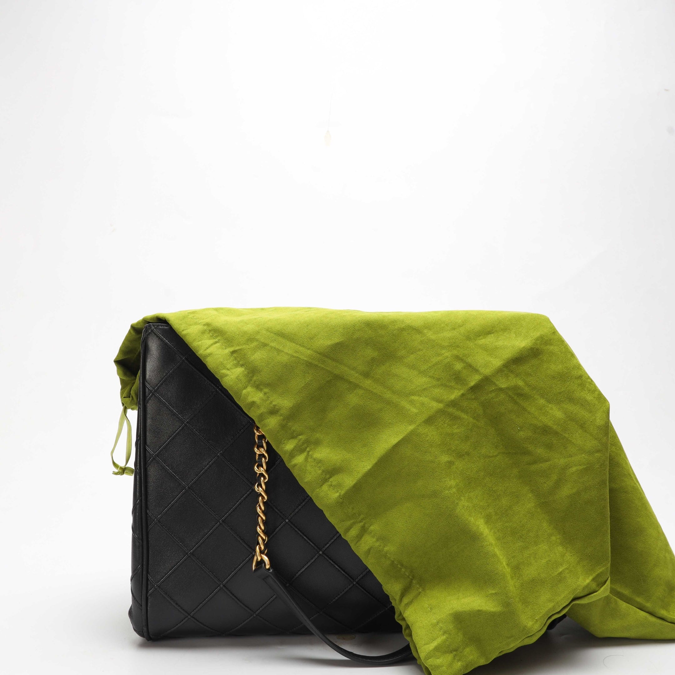 Tory Burch Fleming Black Soft Chain Large Tote