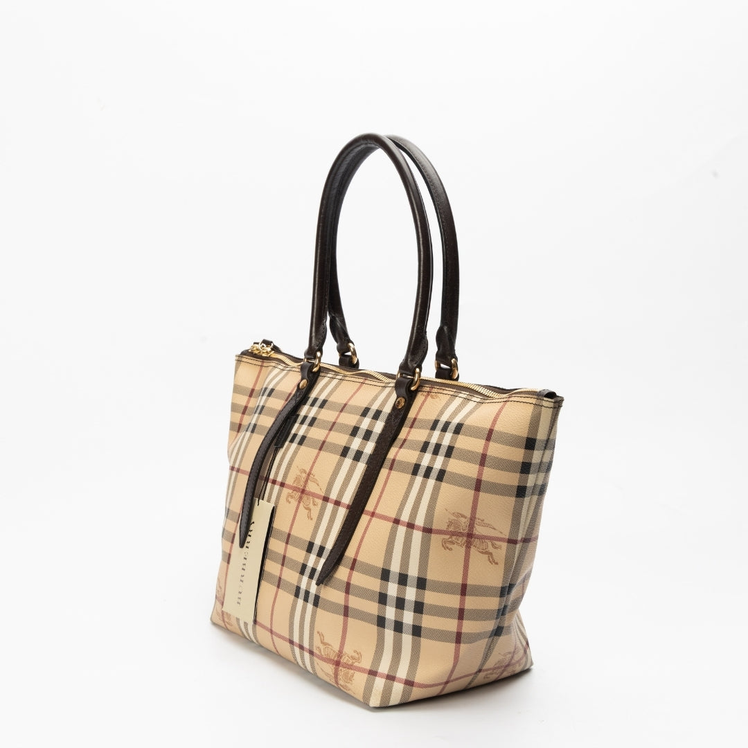 Burberry Canterbury Haymarket Coated Canvas Tote