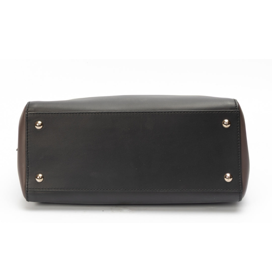 Fendi Dotcom Black Leather Shoulder Bag