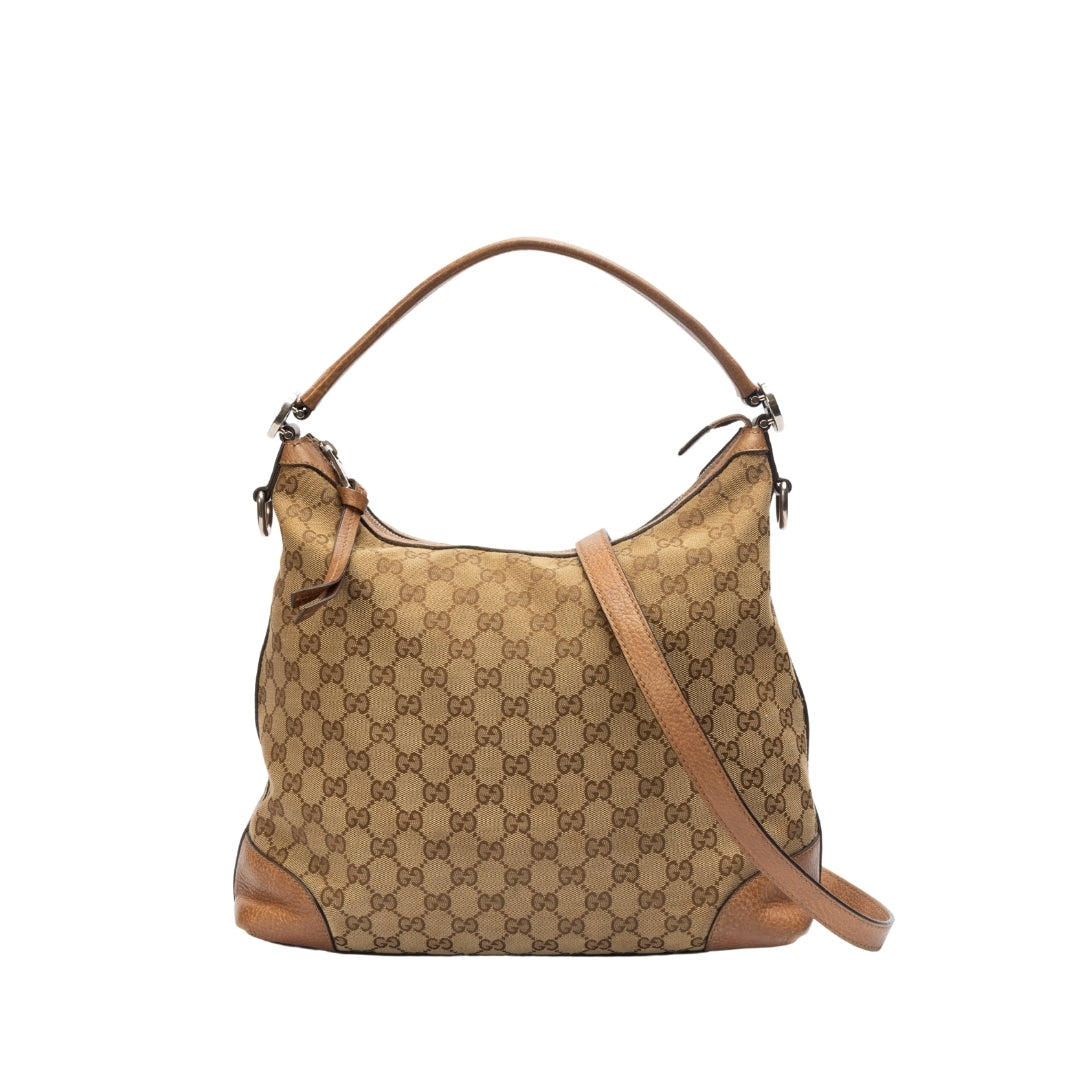 Gucci GG Canvas and Leather Princy Hobo Bag