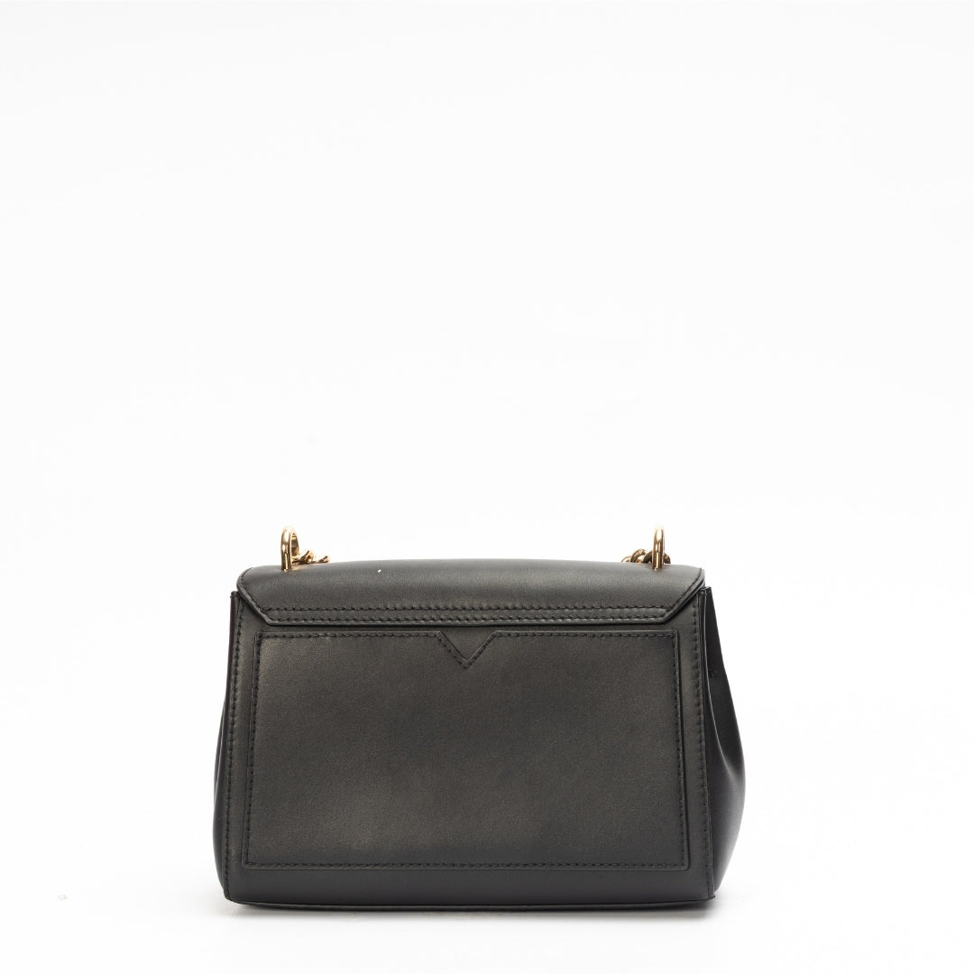 Michael Kors Black Leather Small Lita Crossbody Bag
