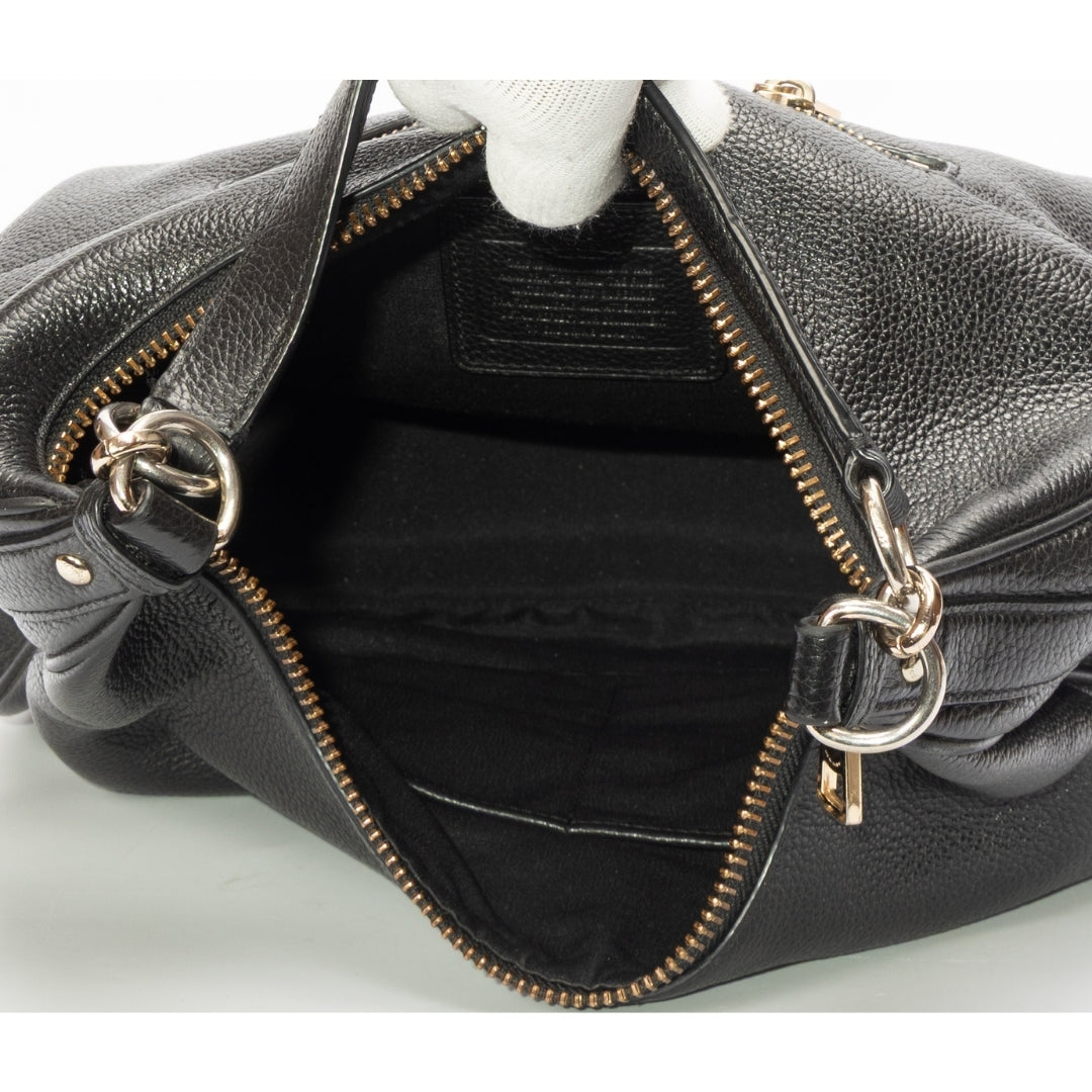 Coach Black Leather Hobo Bag