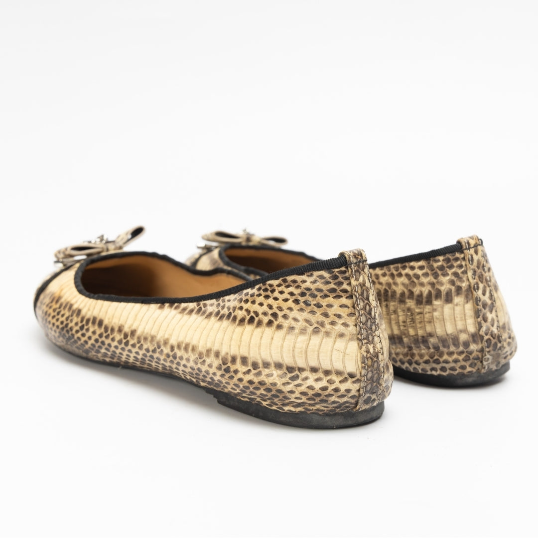 Michael Kors Alice Snakeskin Ballet Flat