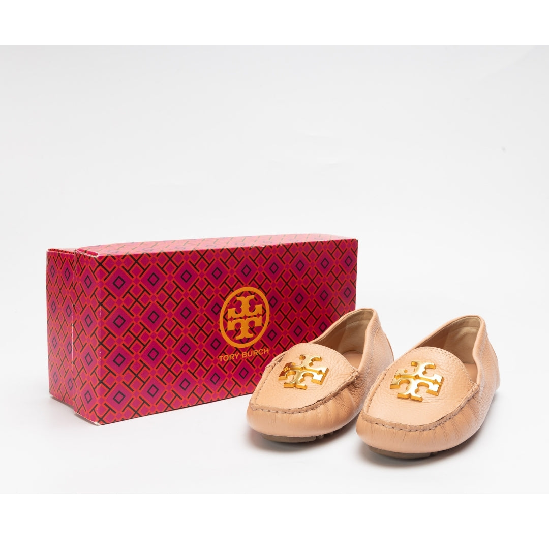 Tory Burch Brown Leather Lowell Loafers