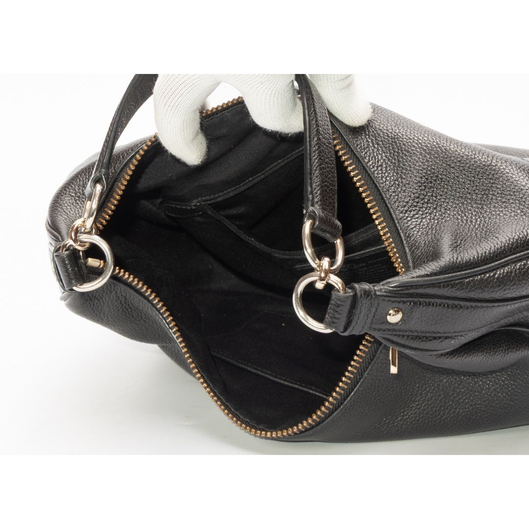 Coach Black Leather Hobo Bag
