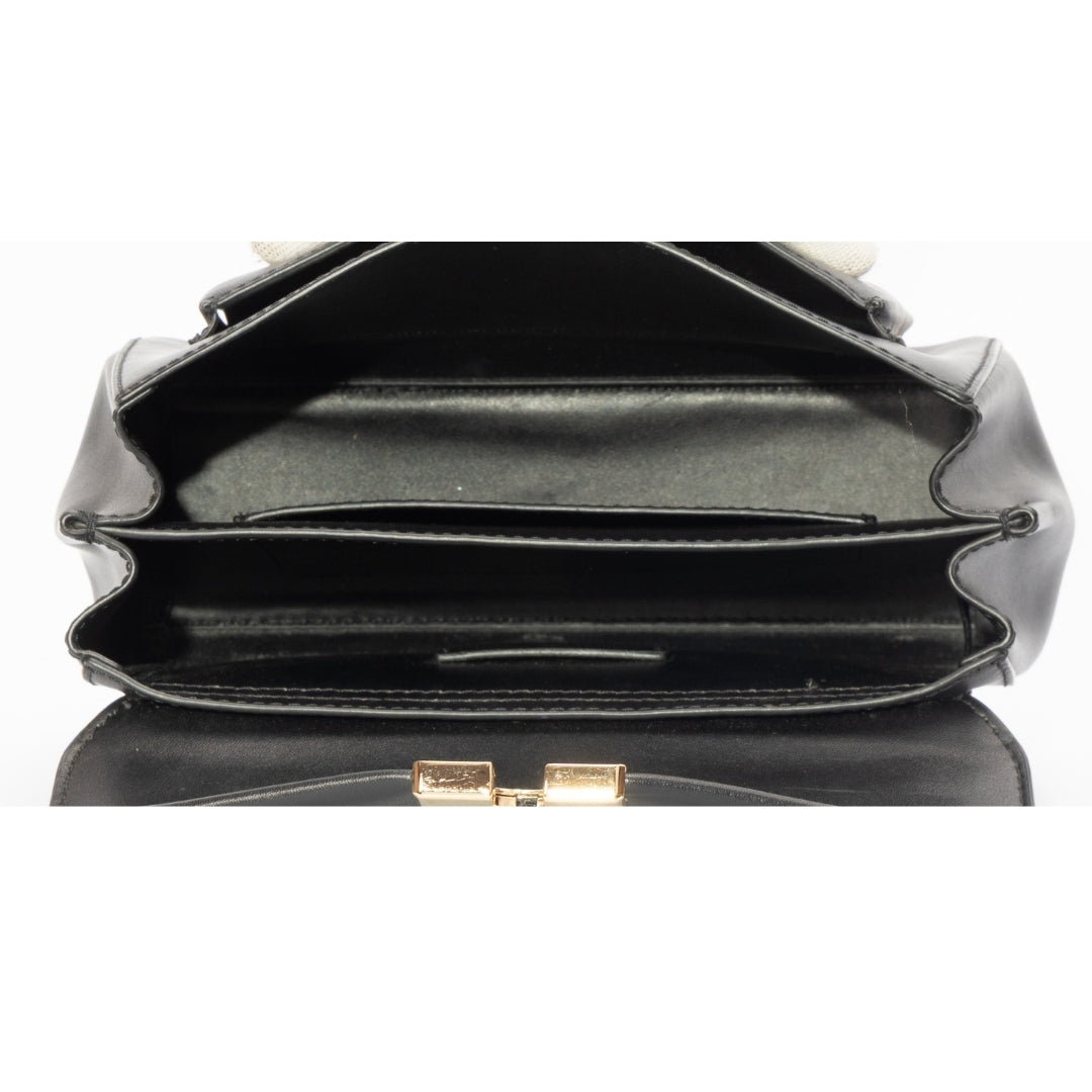 Michael Kors Black Leather Small Lita Crossbody Bag