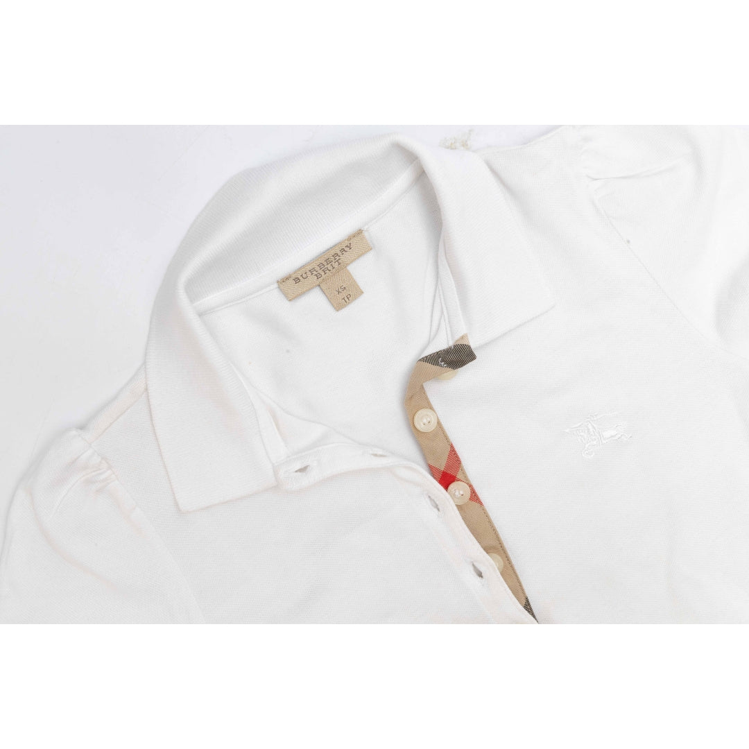 Burberry White Polo T Shirt
