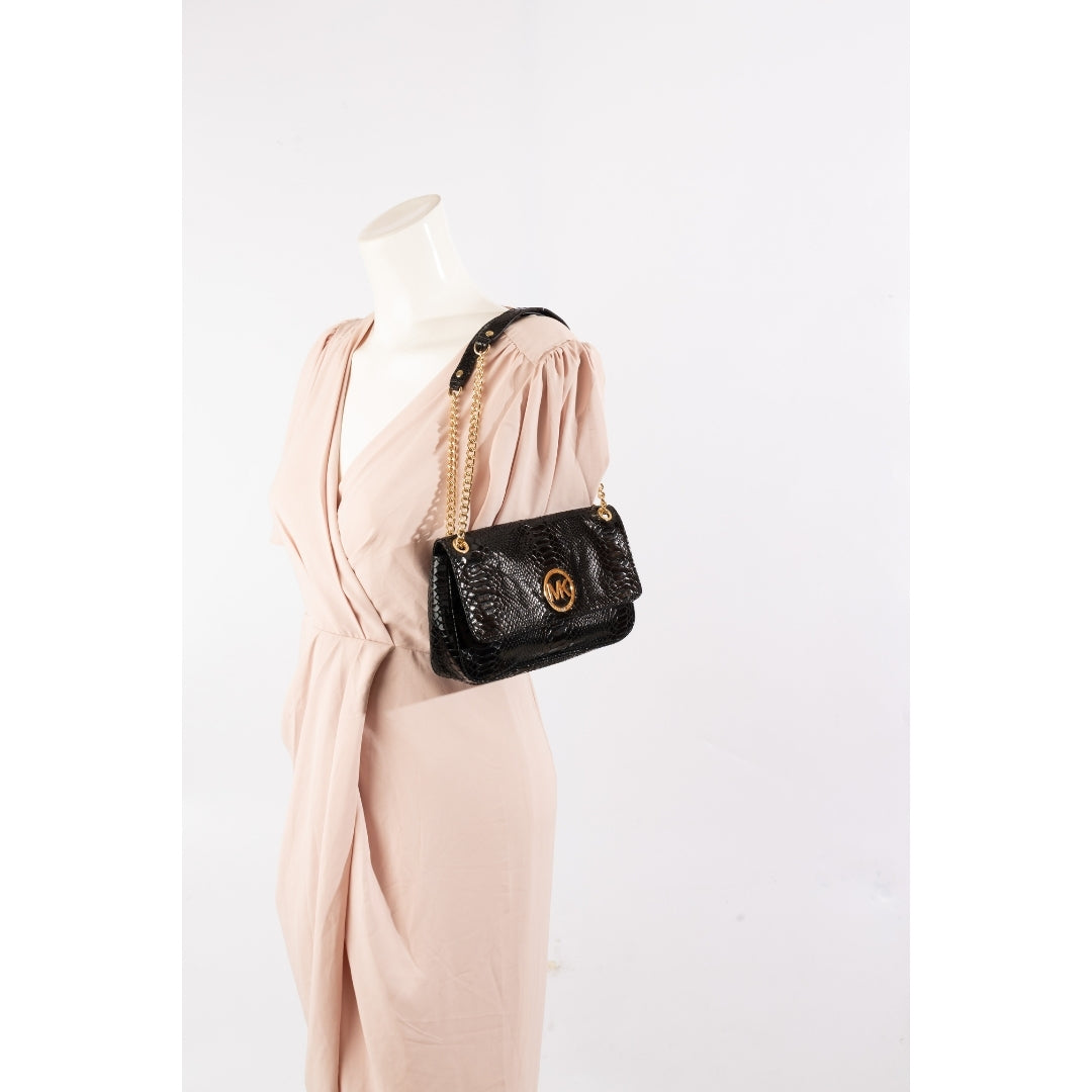 Michael Kors Greenwich Small Crocodile Embossed Leather Crossbody Bag