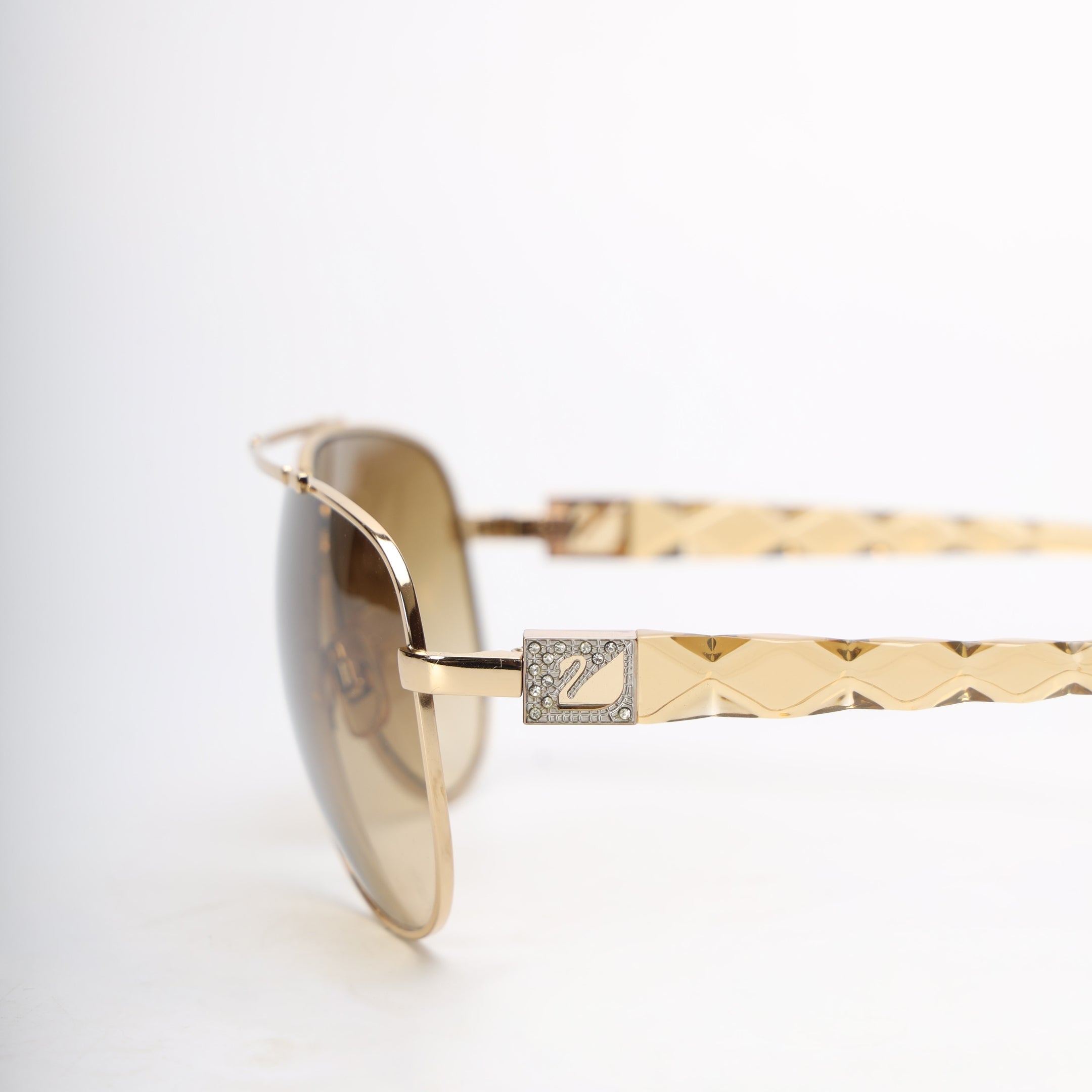 Swarovski Golden Yellow Alligator Sunglasses