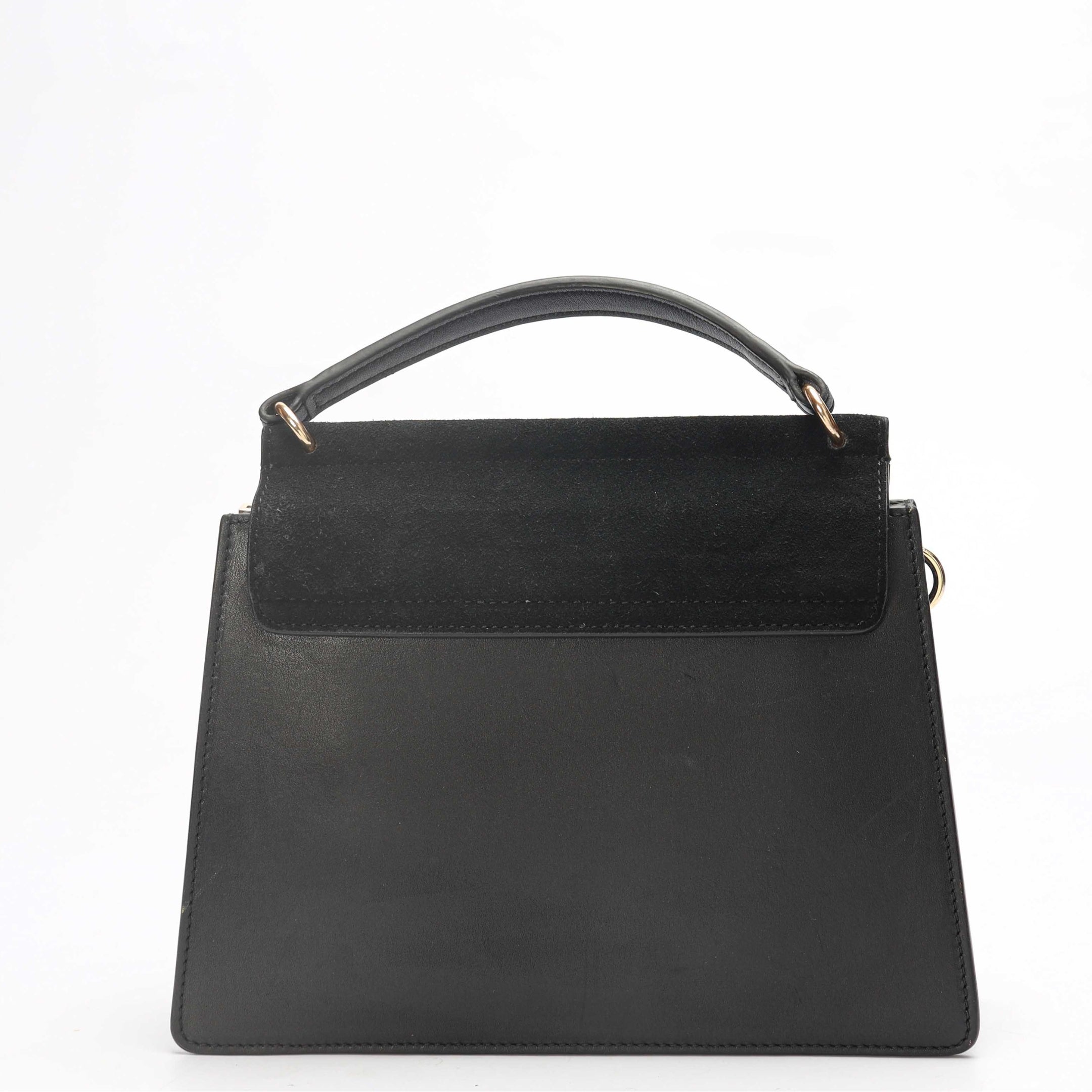 Chloe Faye Black Satchel Crossbody Bag