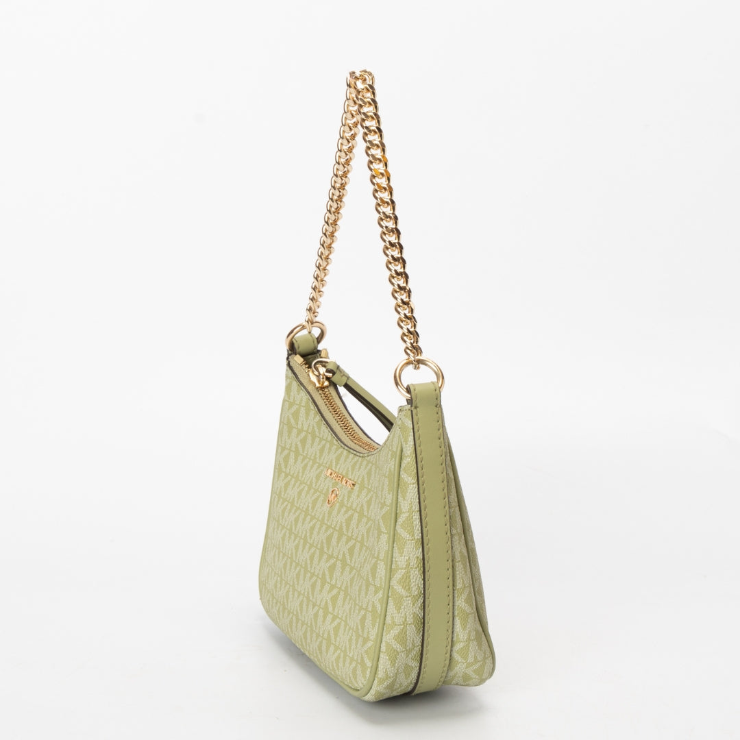 Michael Kors Green Jet Set Charm Logo Small Shoulder Bag
