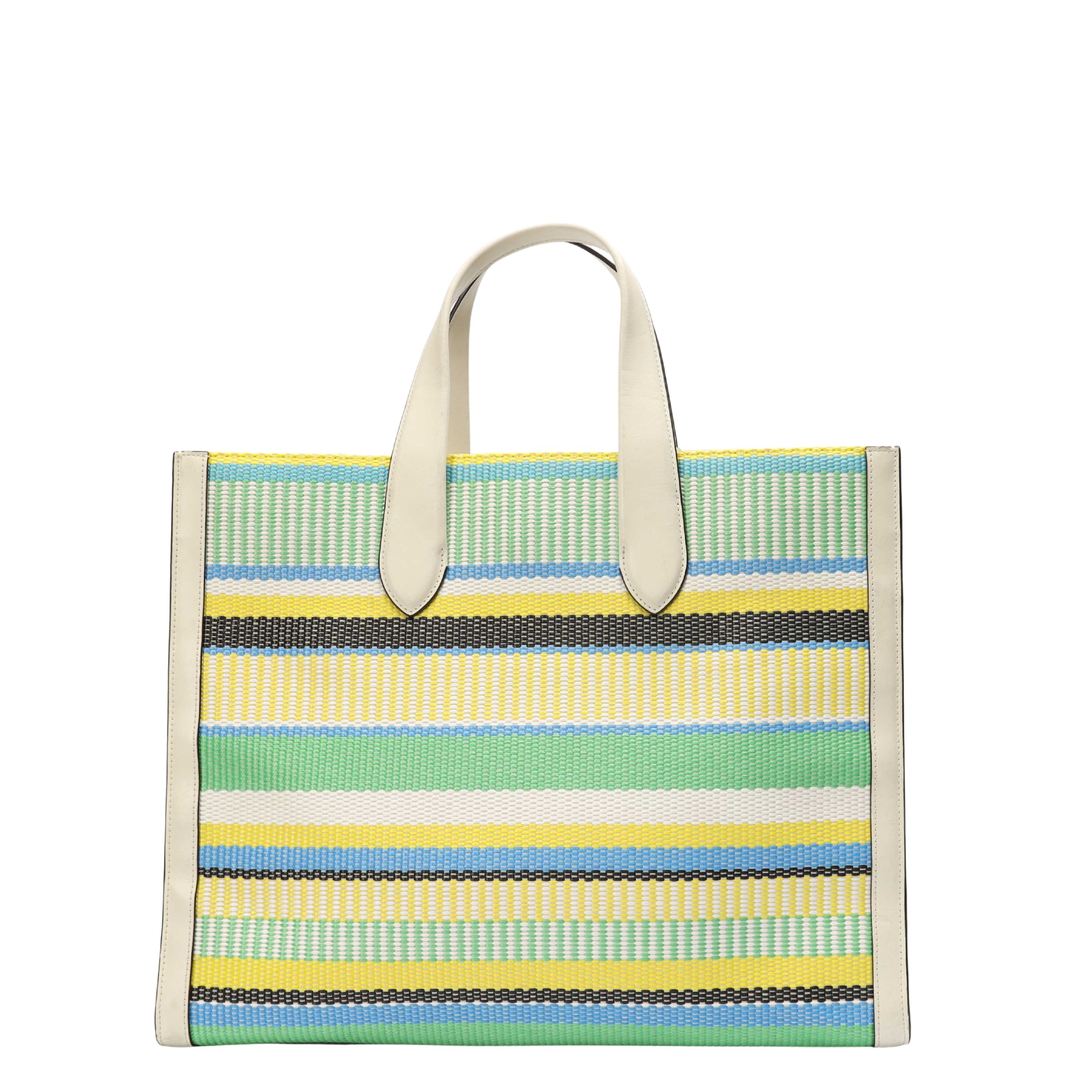 Kate Spade Manhattan Striped Woven Straw Large Tote
