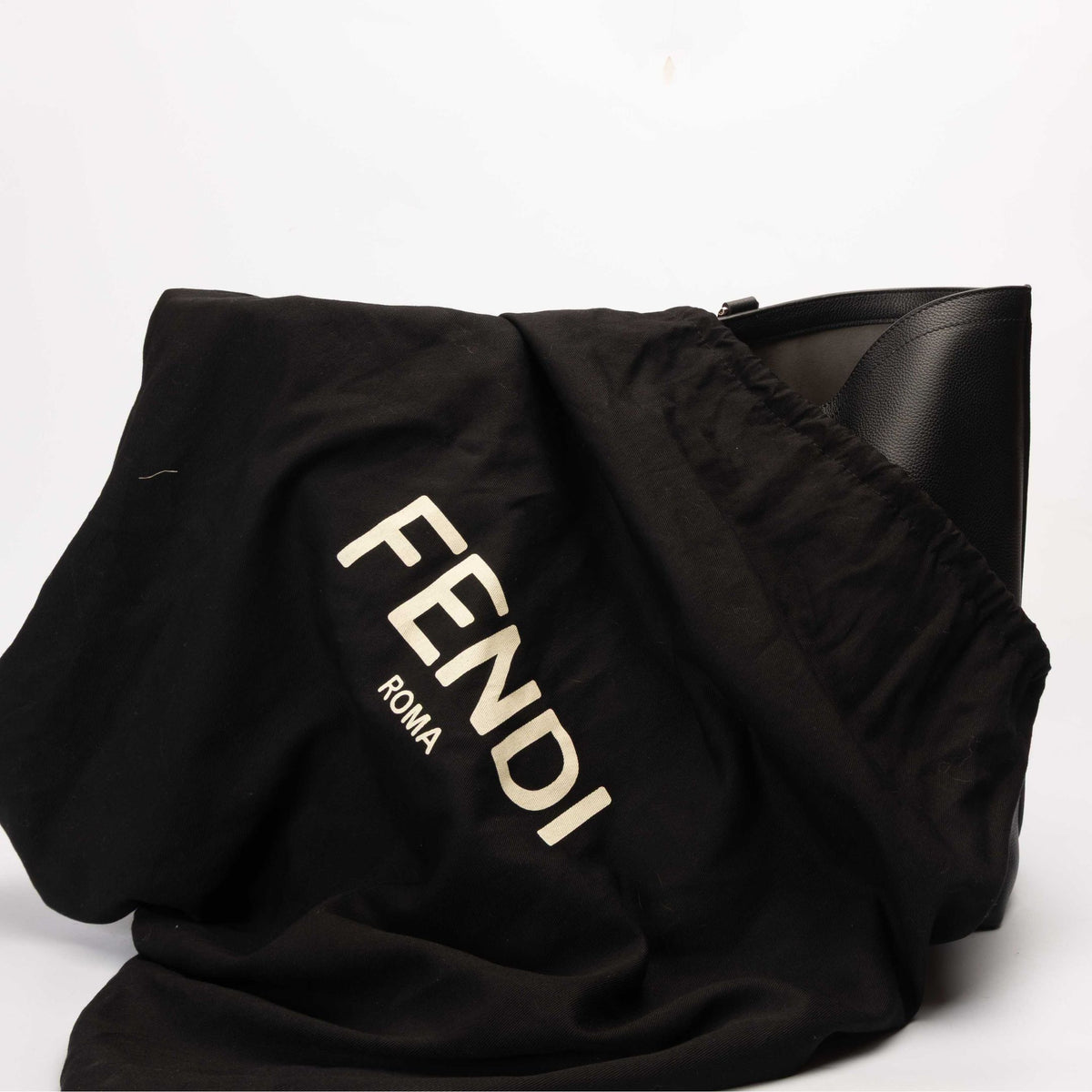 Fendi Roma Logo Embossed Tote