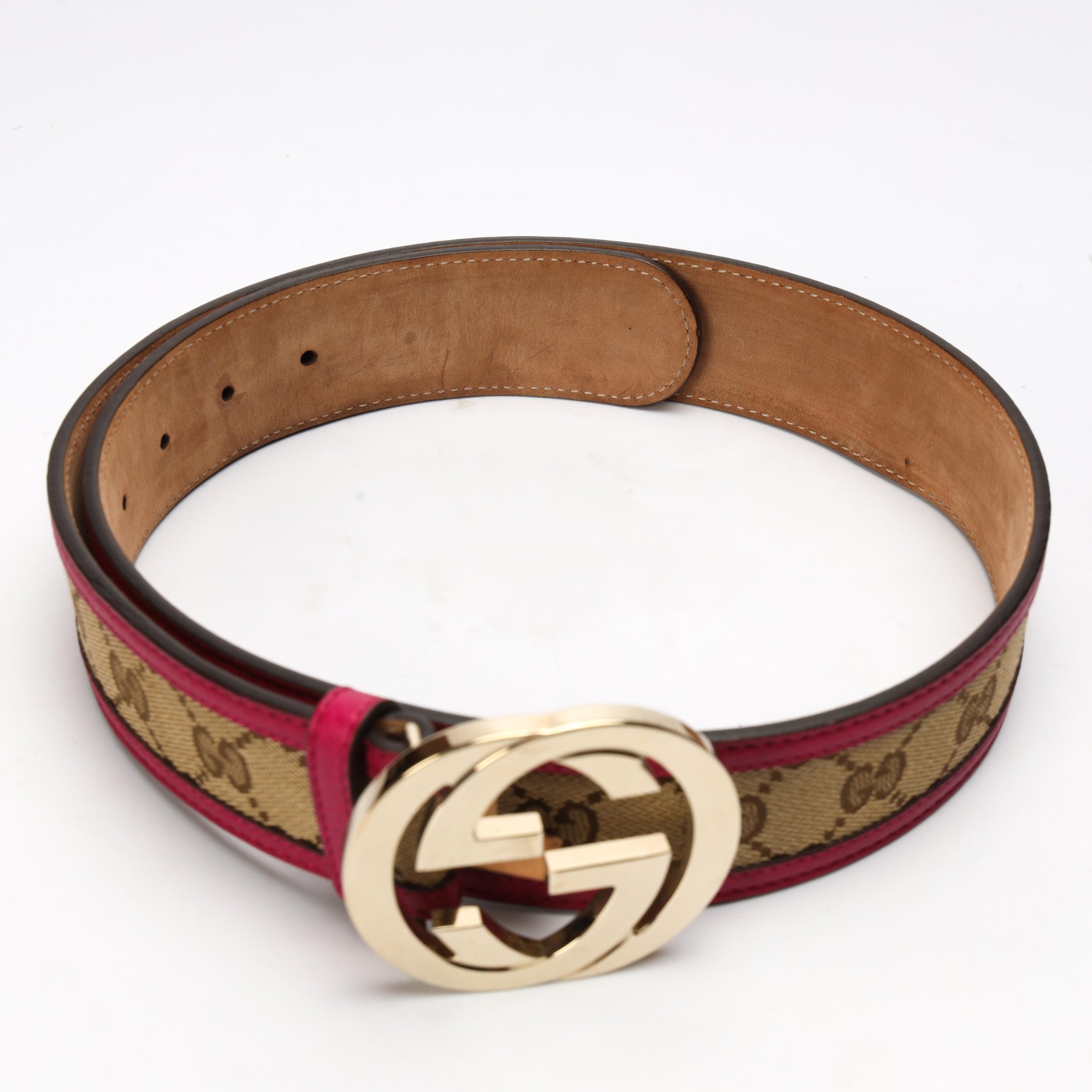 Gucci GG Buckle Leather Belt
