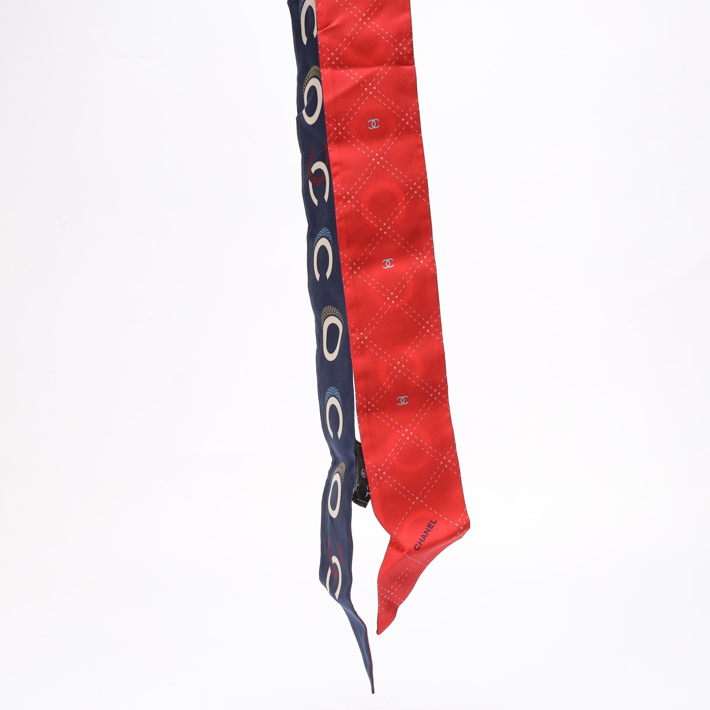 Chanel Slim Bandeau Silk Twill Scarf