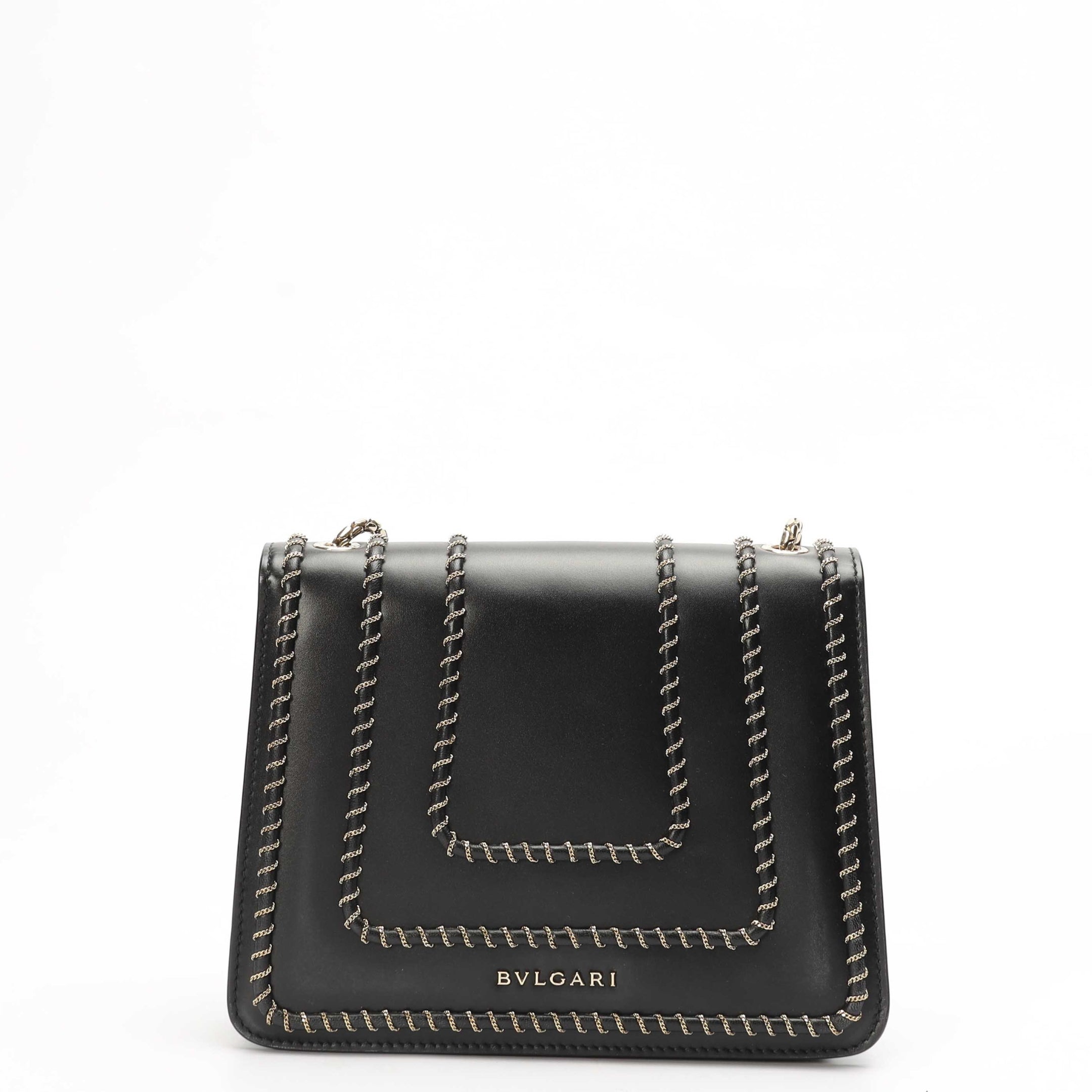 Bvlgari Black Serpenti Blast Flap Crossbody Bag