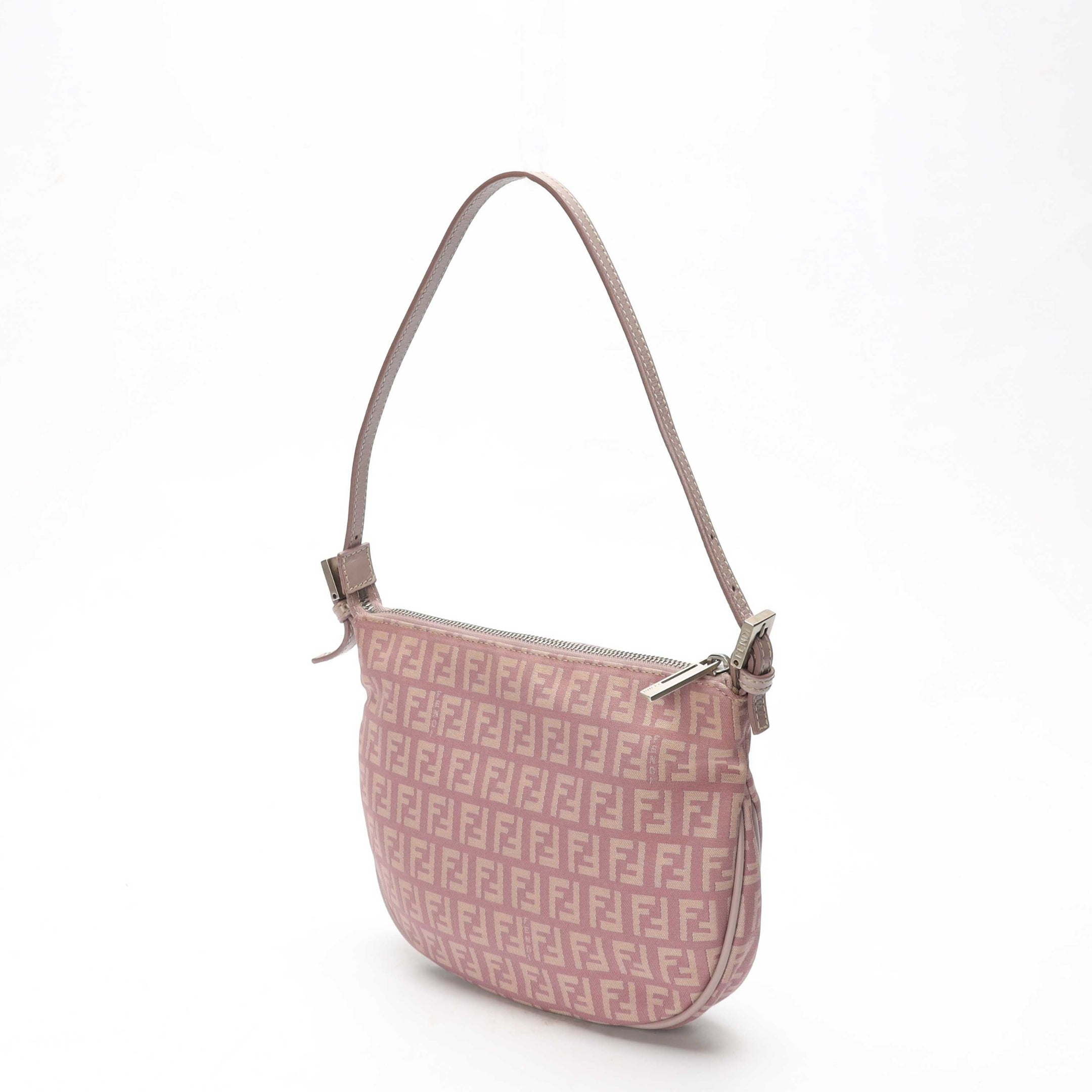 Fendi Pink FF Zucchino Vitello Pochette