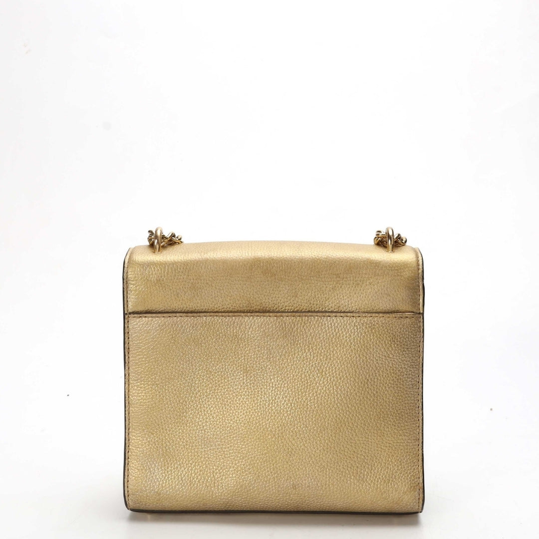 Michael Kors Gold Metallic Chain Shoulder Bag