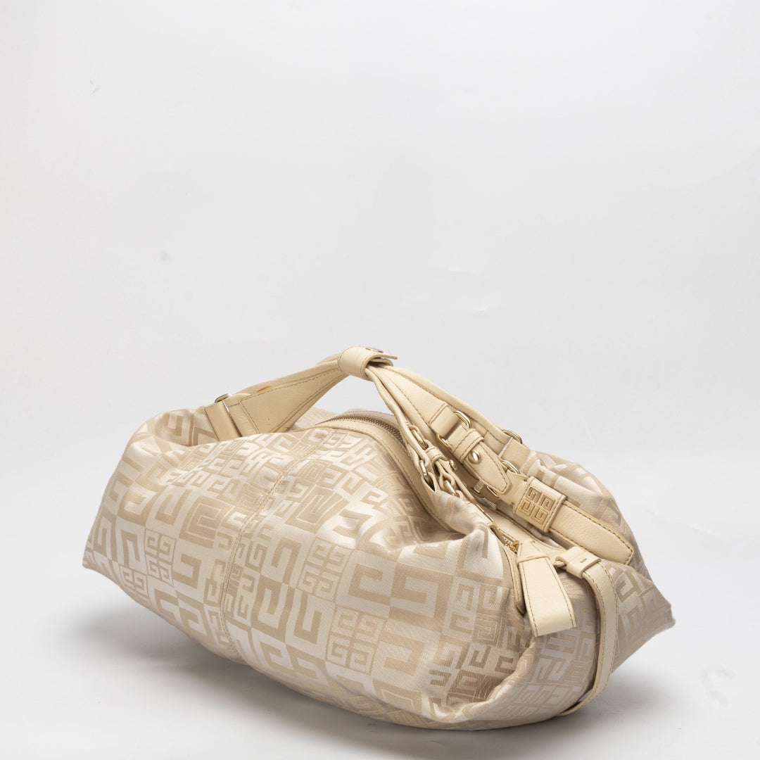Givenchy Beige Monogram Canvas Hobo Bag