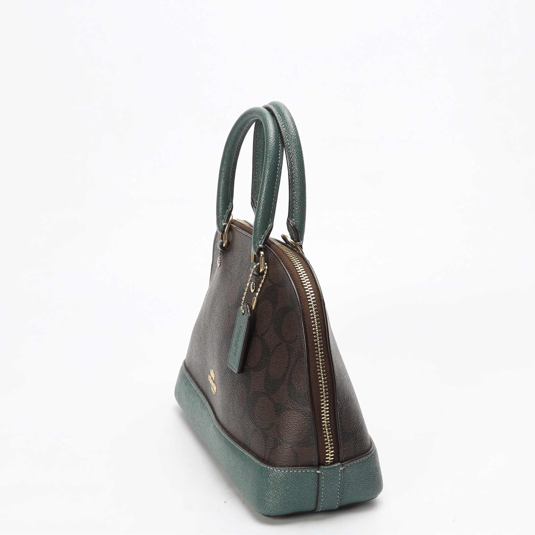 Coach Mini Sierra Signature Brown Satchel