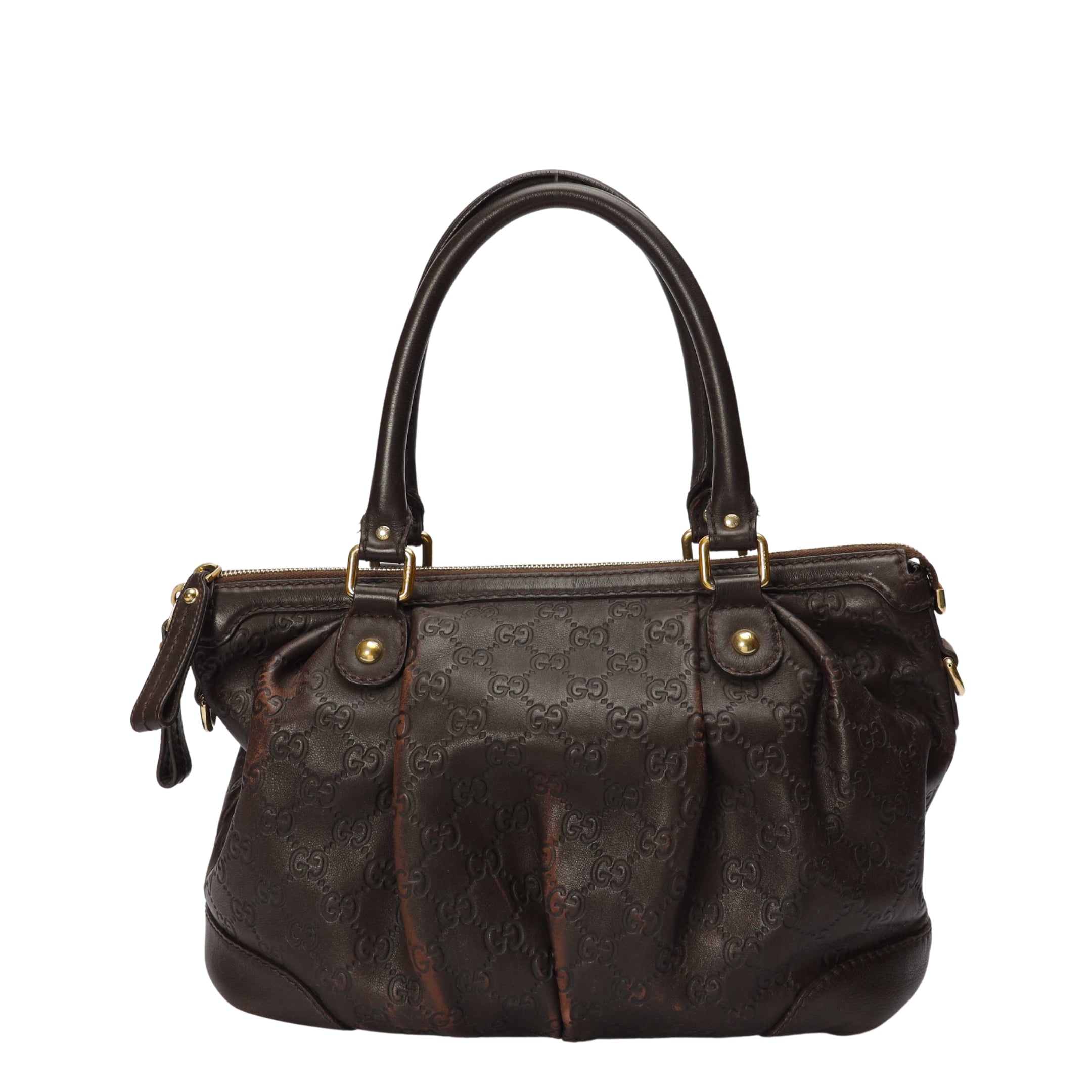 Gucci Dark Brown Guccissima Leather Sukey Tote